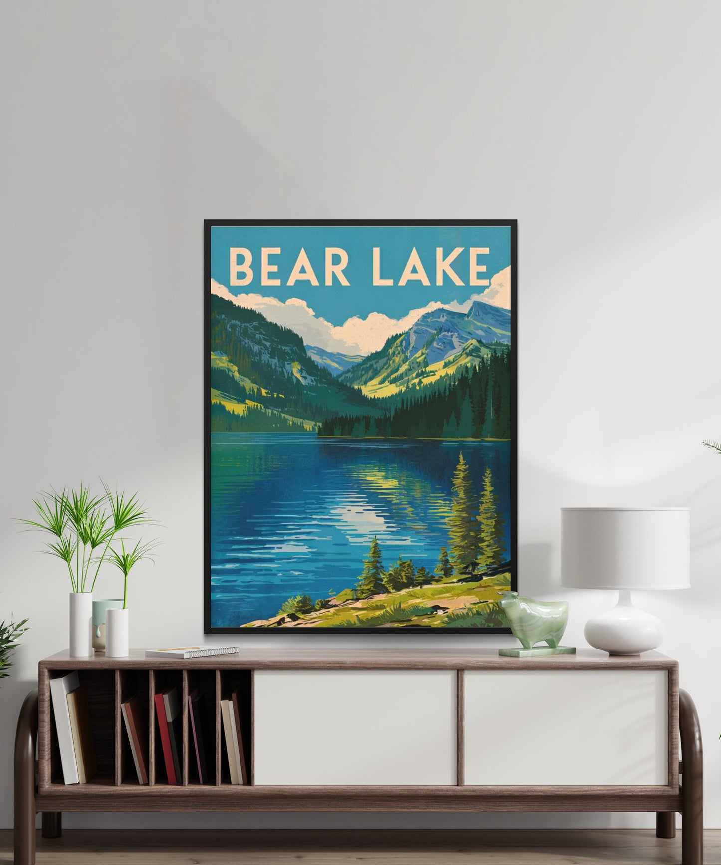 Bear Lake Vintage Travel Poster - Timeless Alpine Splendor