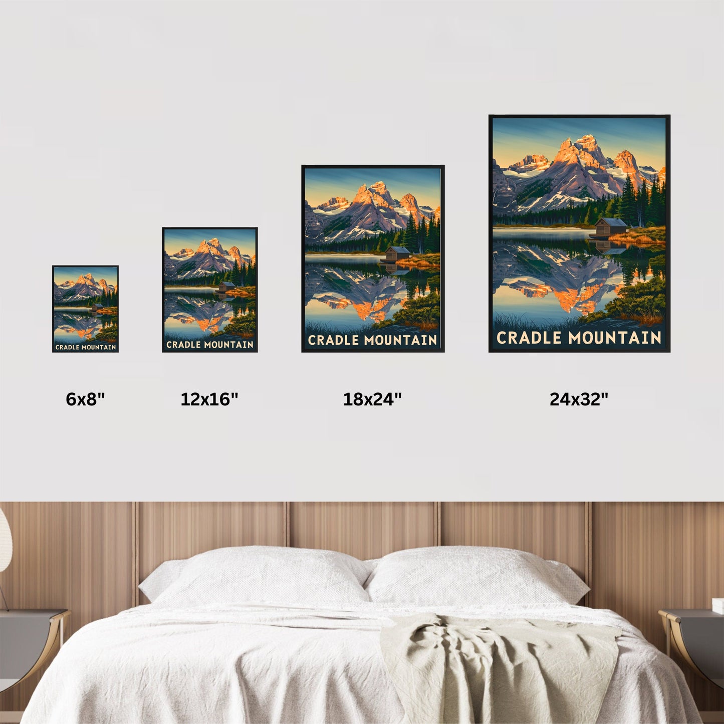 Cradle Mountains Vintage Travel Poster