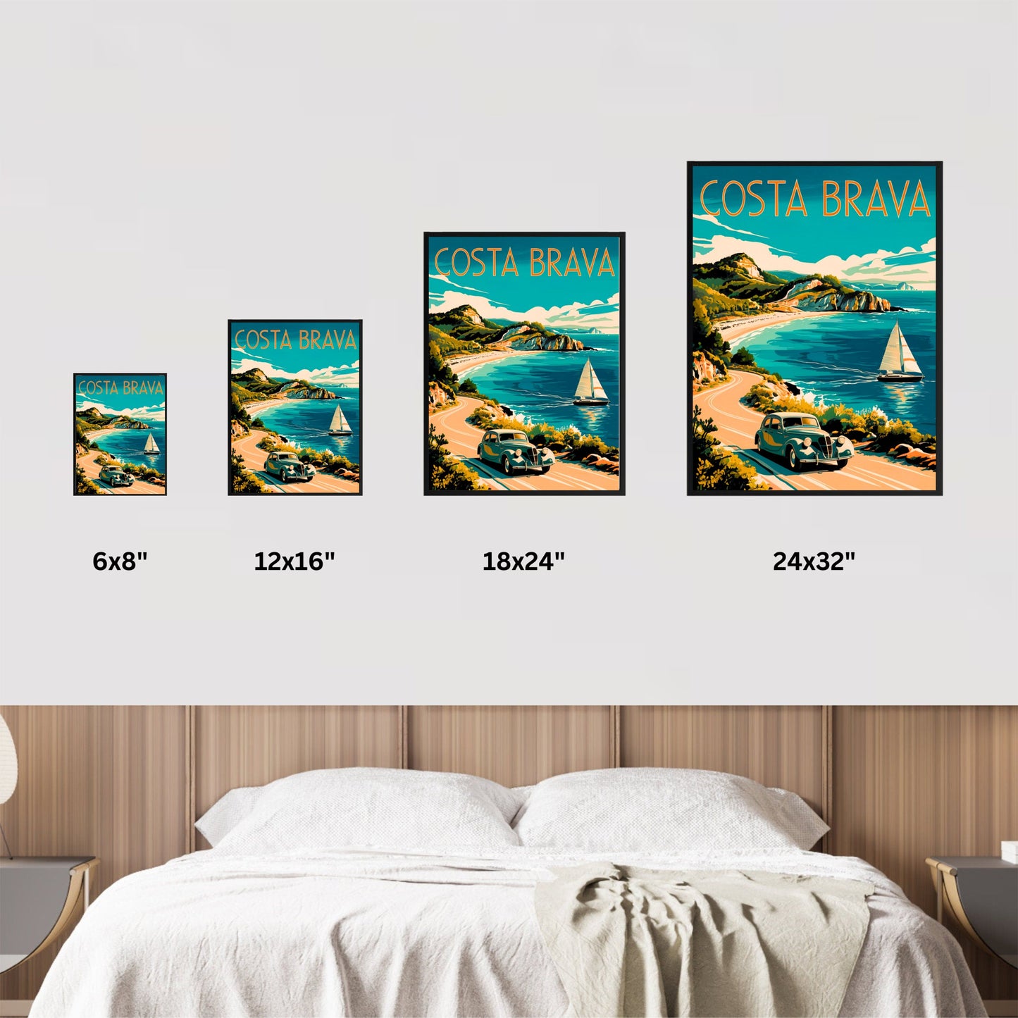 Costa Brava Vintage Travel Poster - Charming Villages