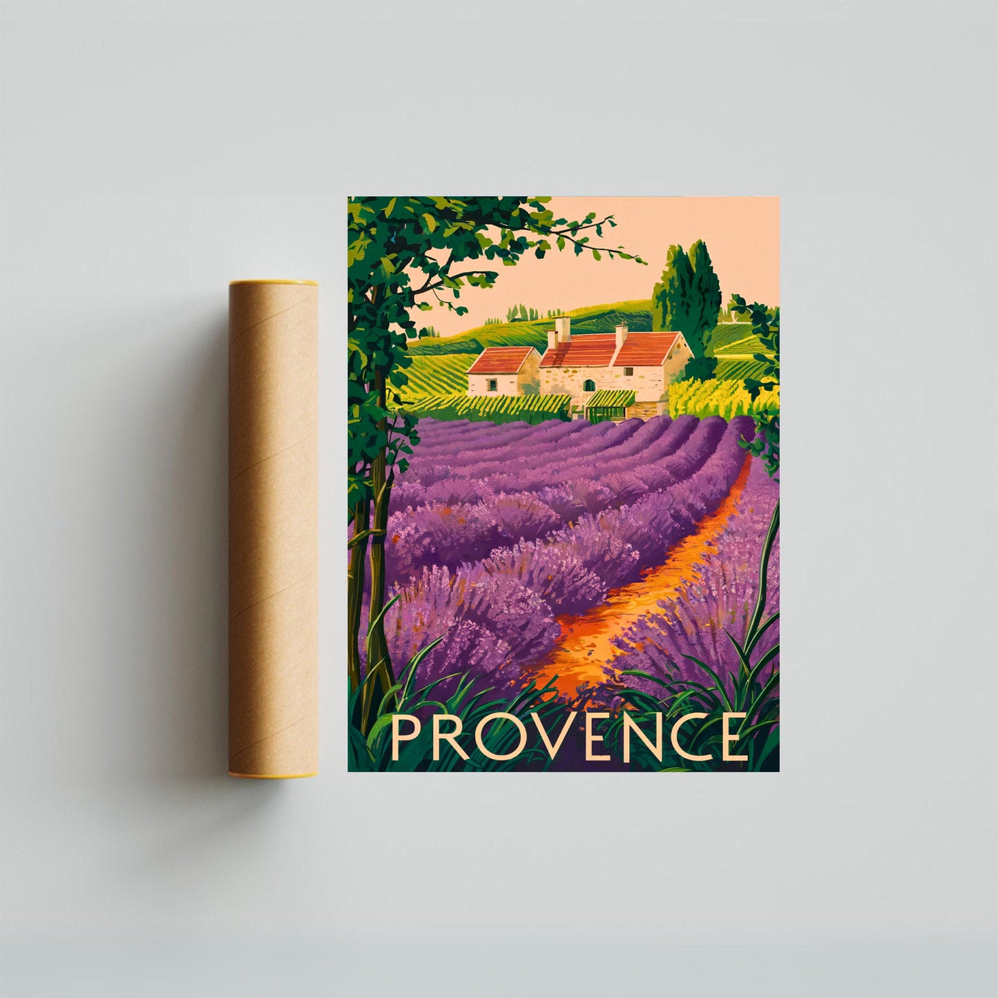 Provence Rocks Vintage Travel Poster - Timeless French Countryside