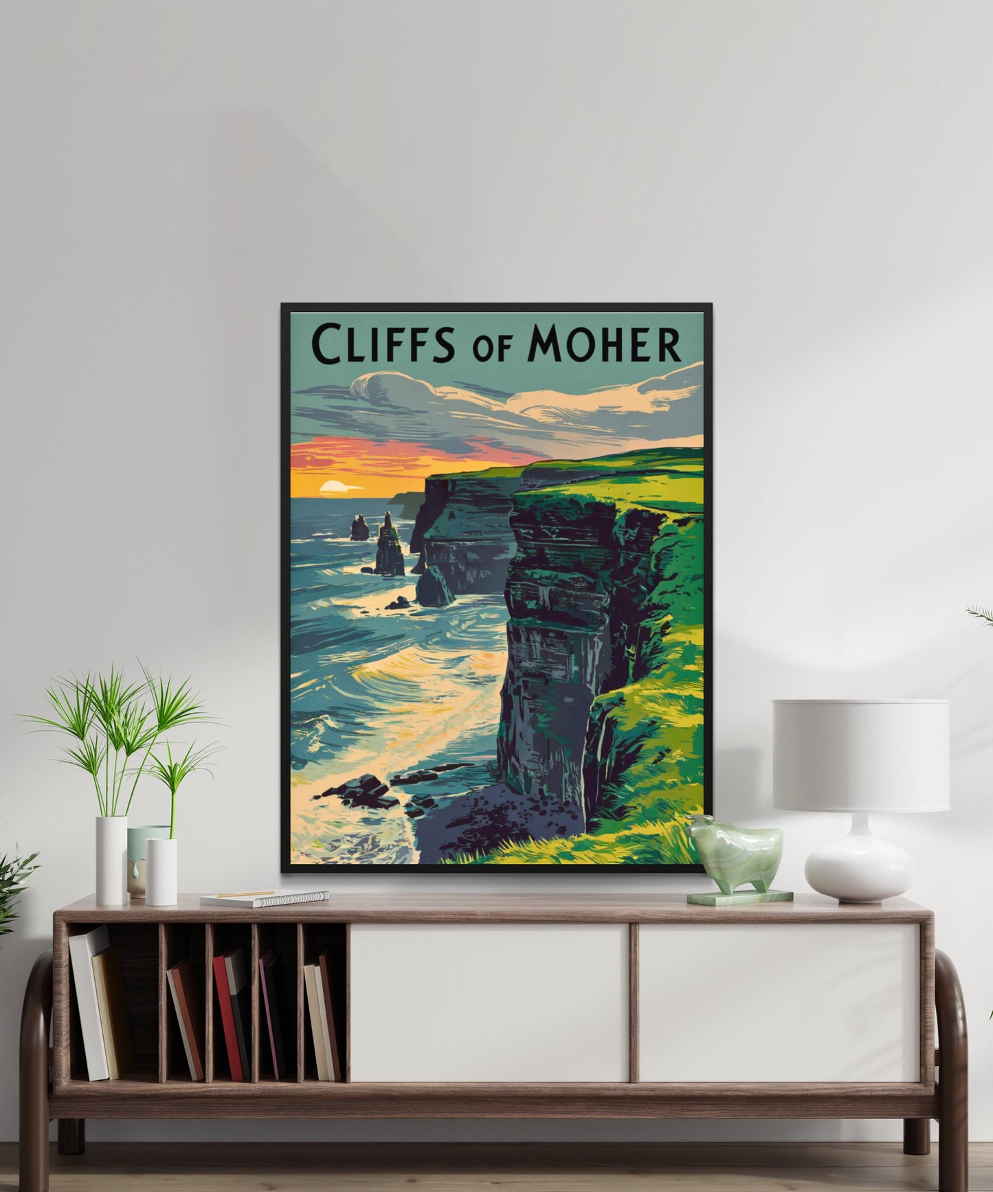 Cliffs of Moher Vintage Travel Poster