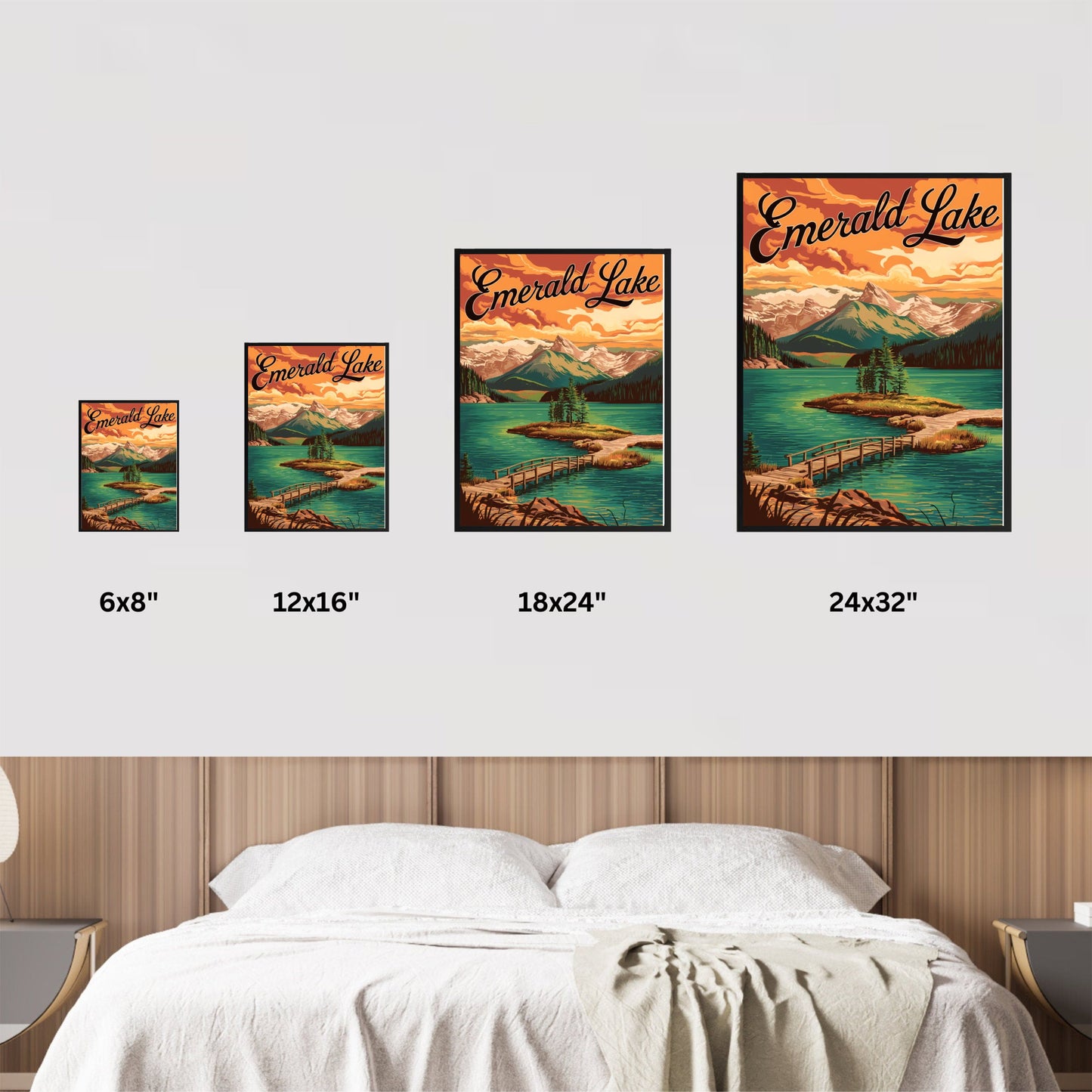 Emerald Lake Vintage Travel Poster - Natural wonder