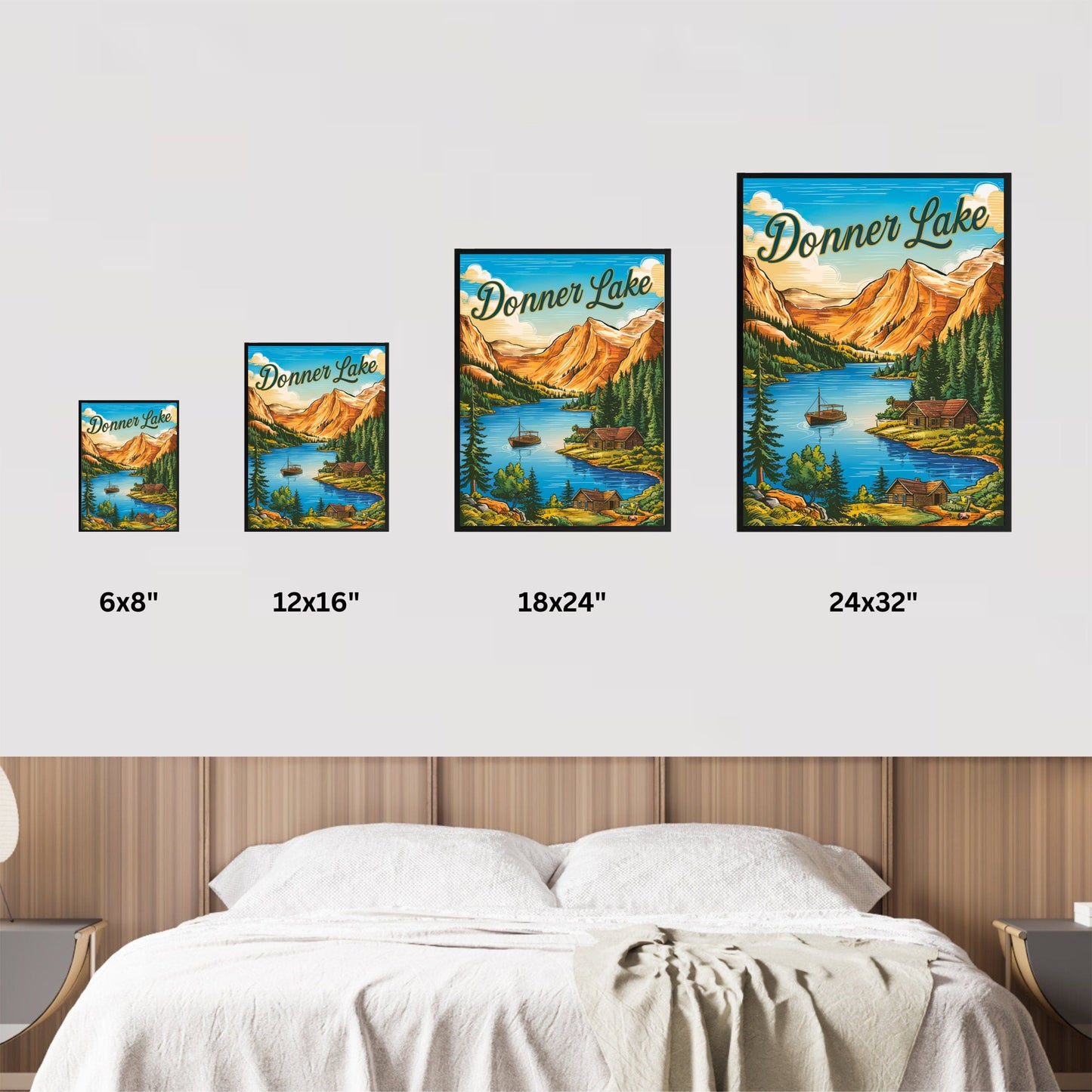 Donner Lake Vintage Travel Poster