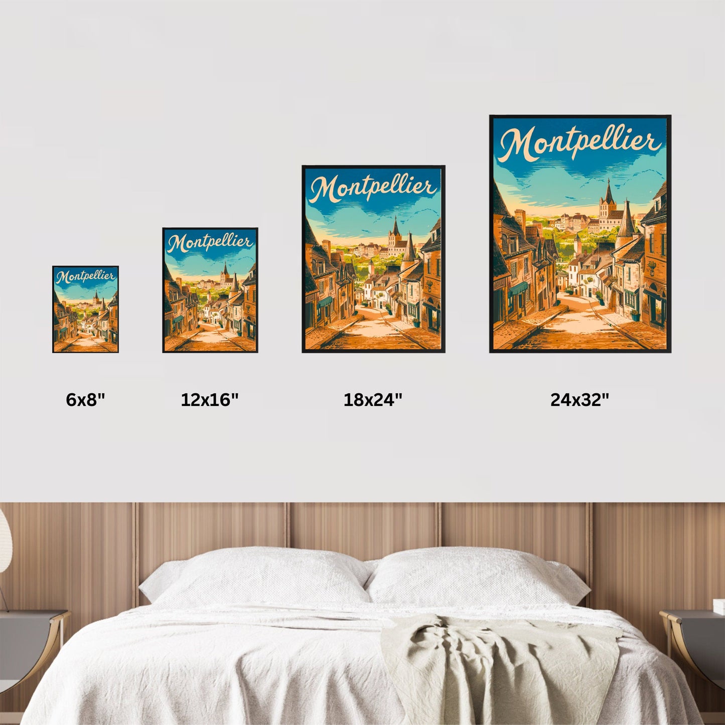 Montpellier Vintage Travel Poster