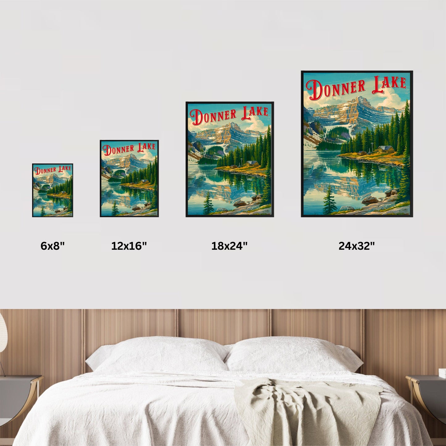 Donner Lake Vintage Travel Poster - Fishing Haven