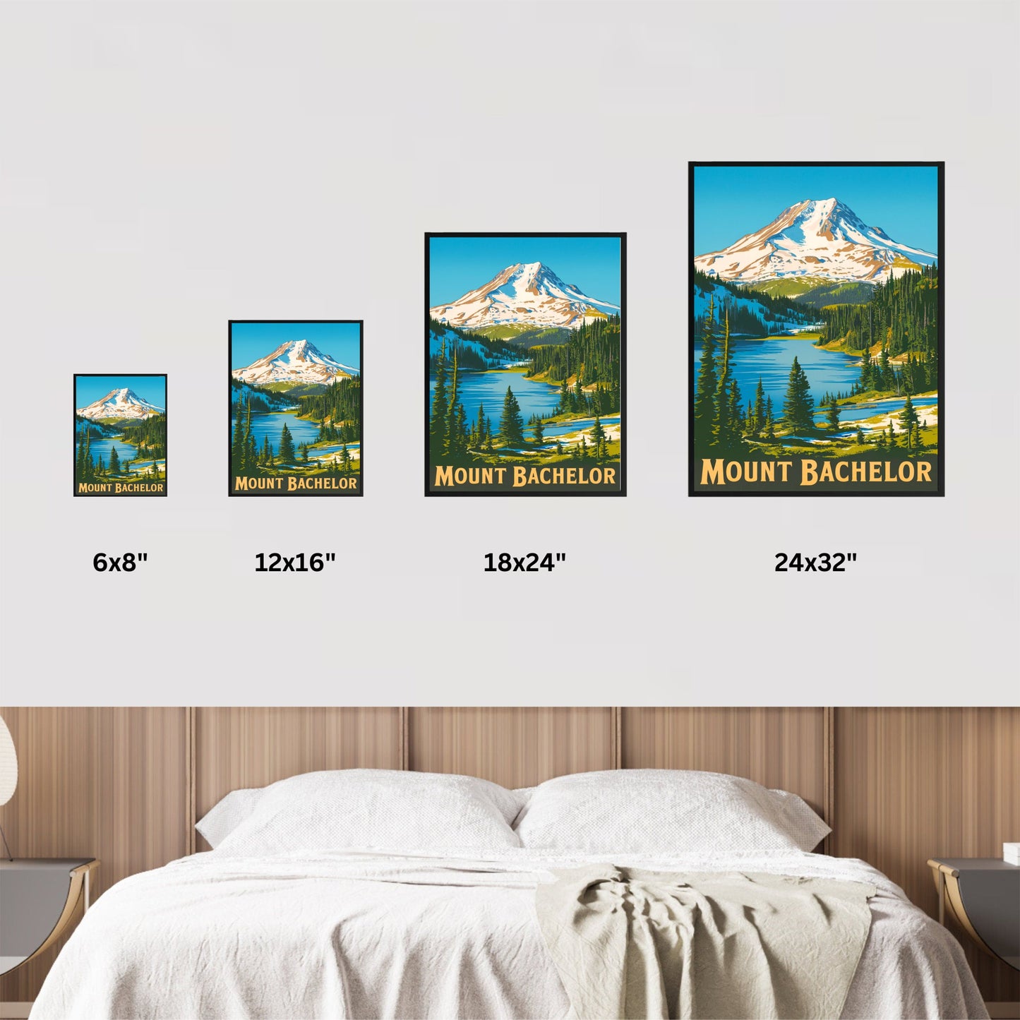 Mount Bachelor Vintage Travel Poster - Alpine Playground