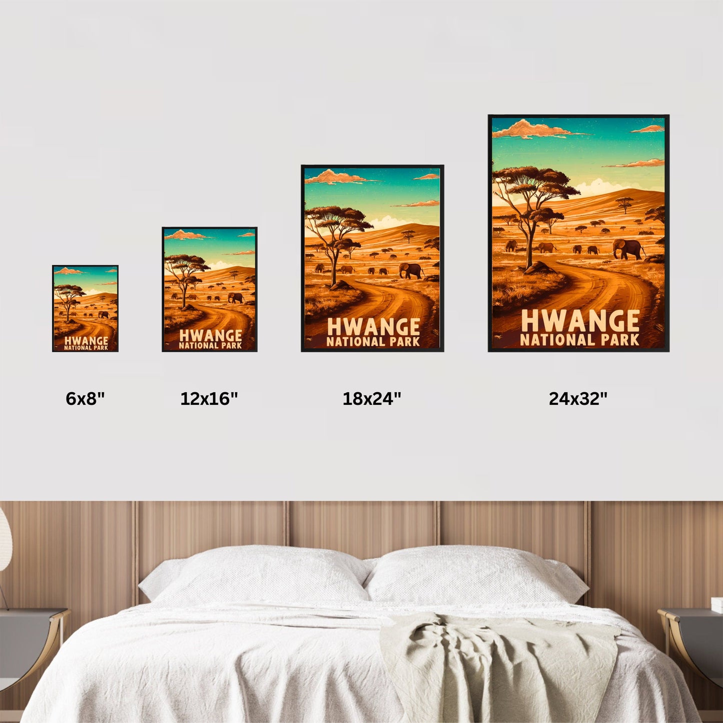 Hwange Vintage Travel Poster - Rich Wildlife