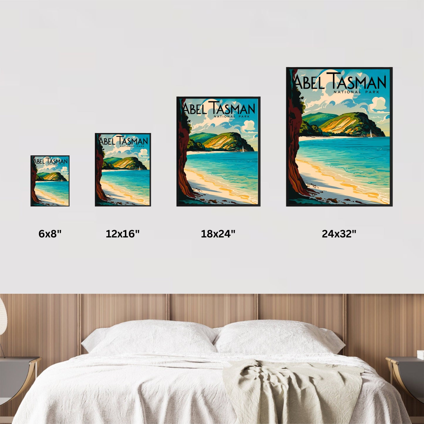 Abel Tasman Park Vintage Travel Poster - Coastal Paradise
