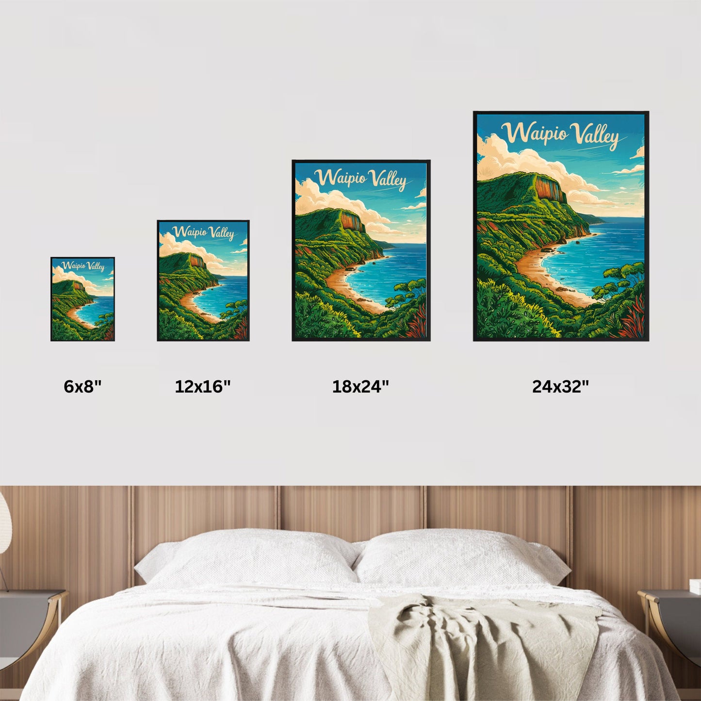 Waipio Valley Vintage Travel Poster - Fertile Plains