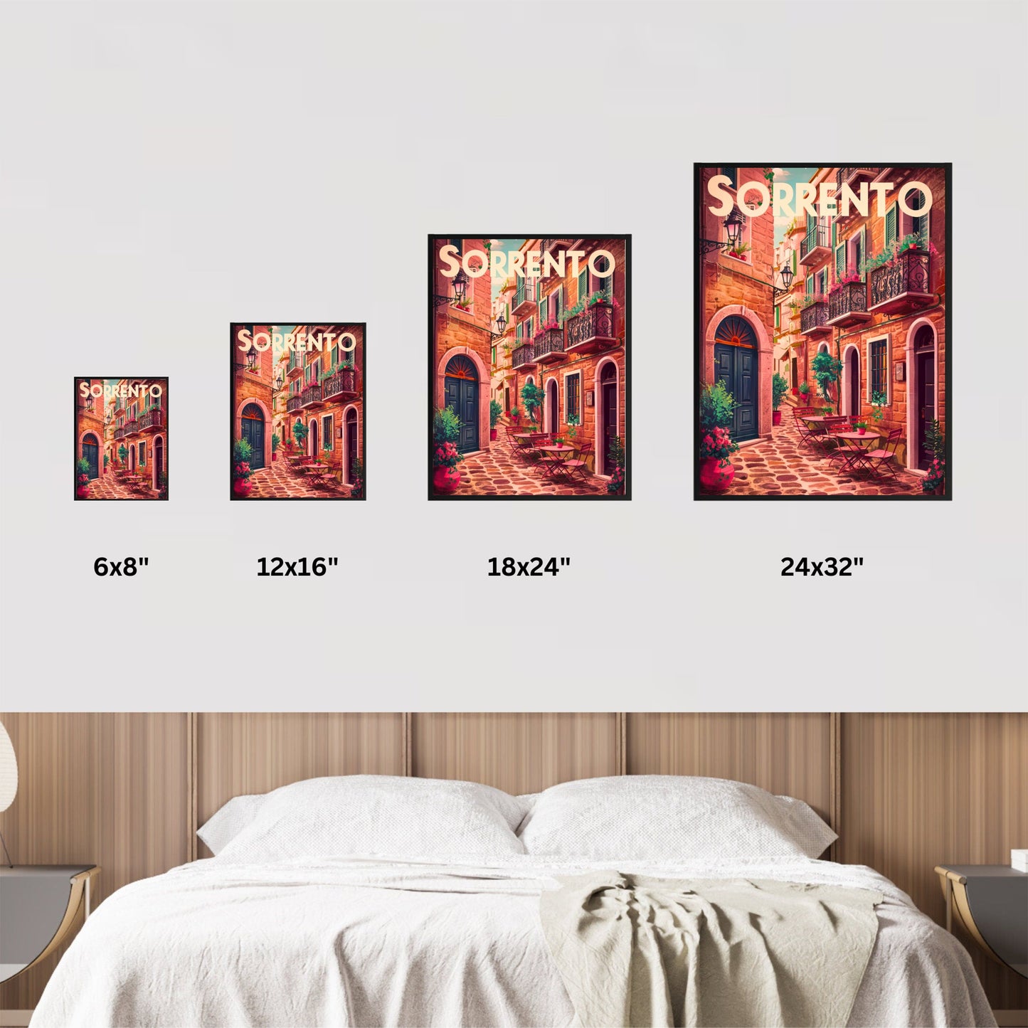 Sorrento Vintage Travel Poster - Coastal Charm