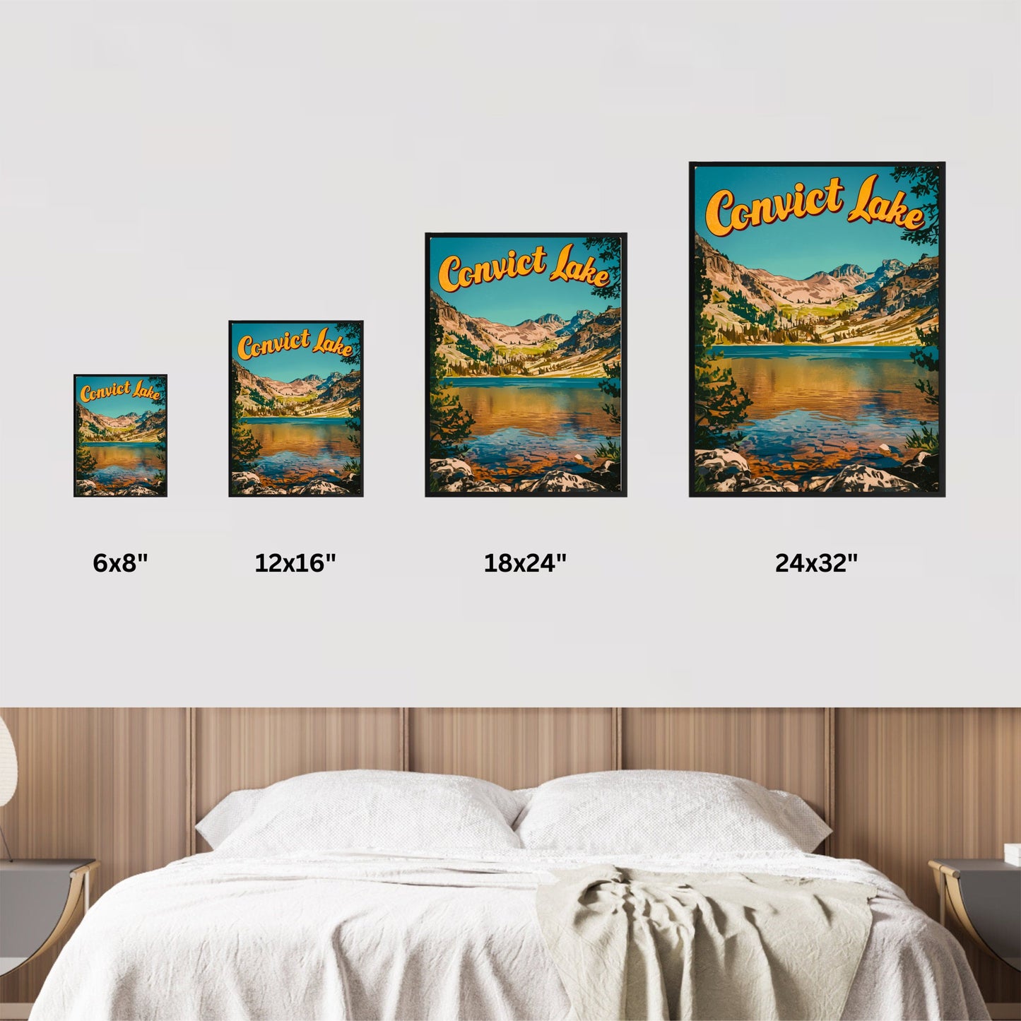 Convict Lake Vintage Travel Poster - Scenic River
