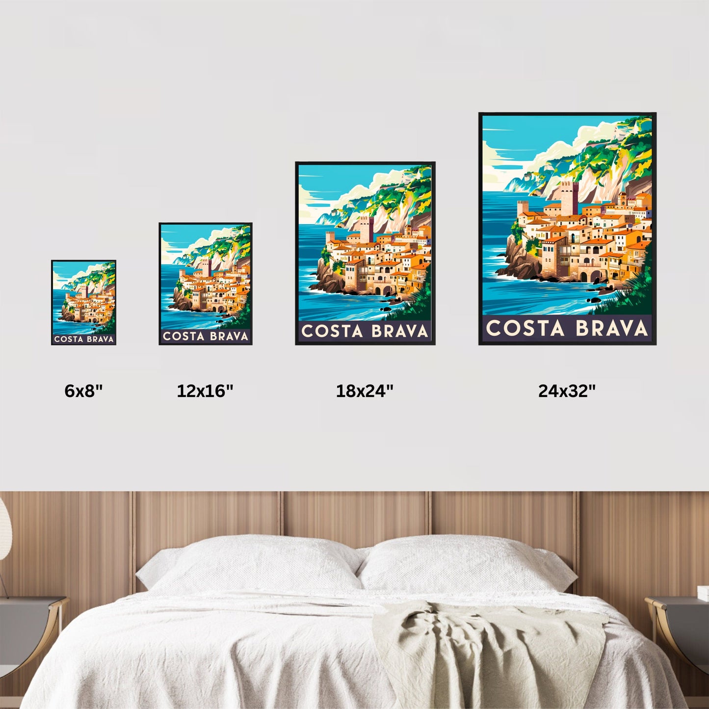 Costa Brava Vintage Travel Poster - Mediterranean Beauty