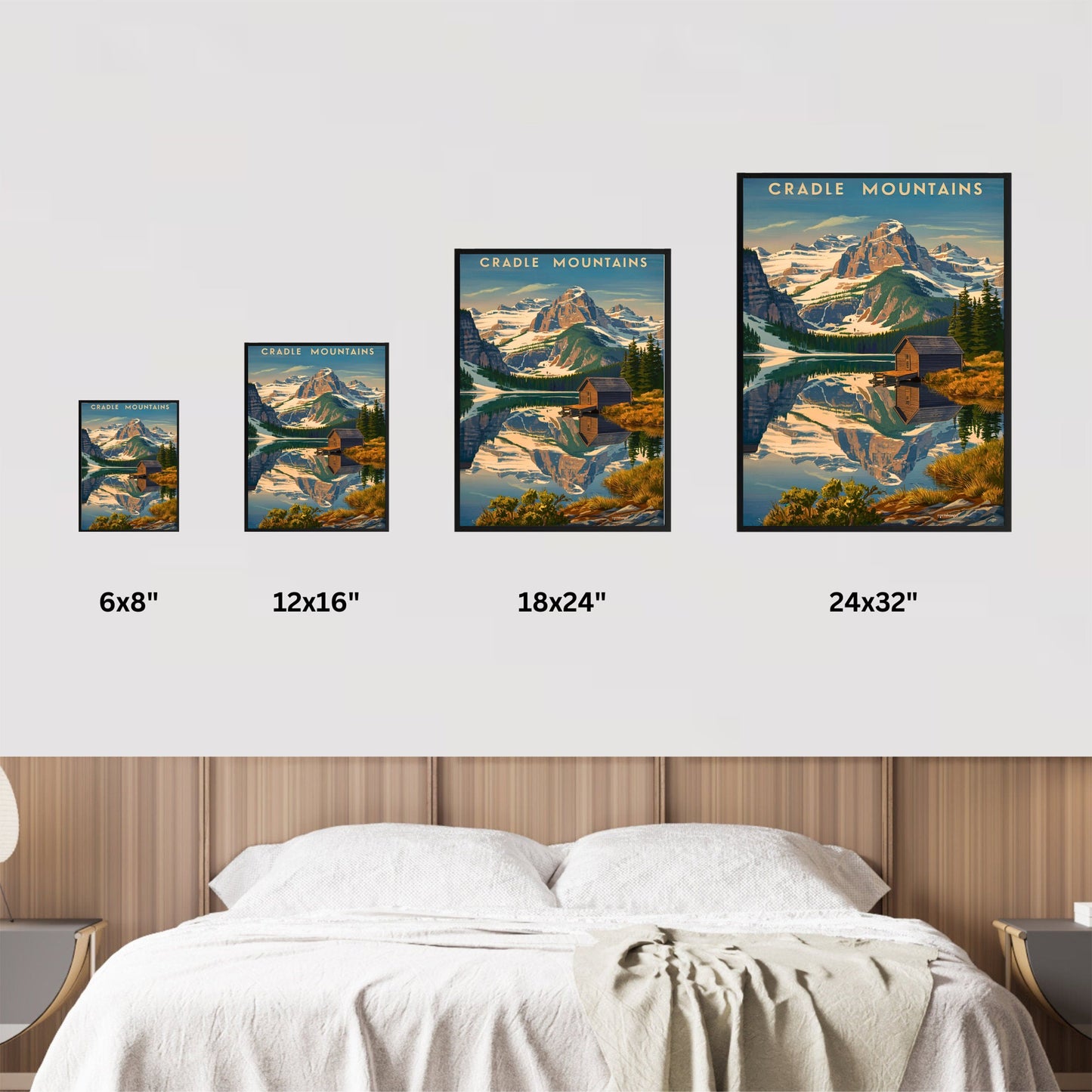 Cradle Mountains Vintage Travel Poster - Nature Haven