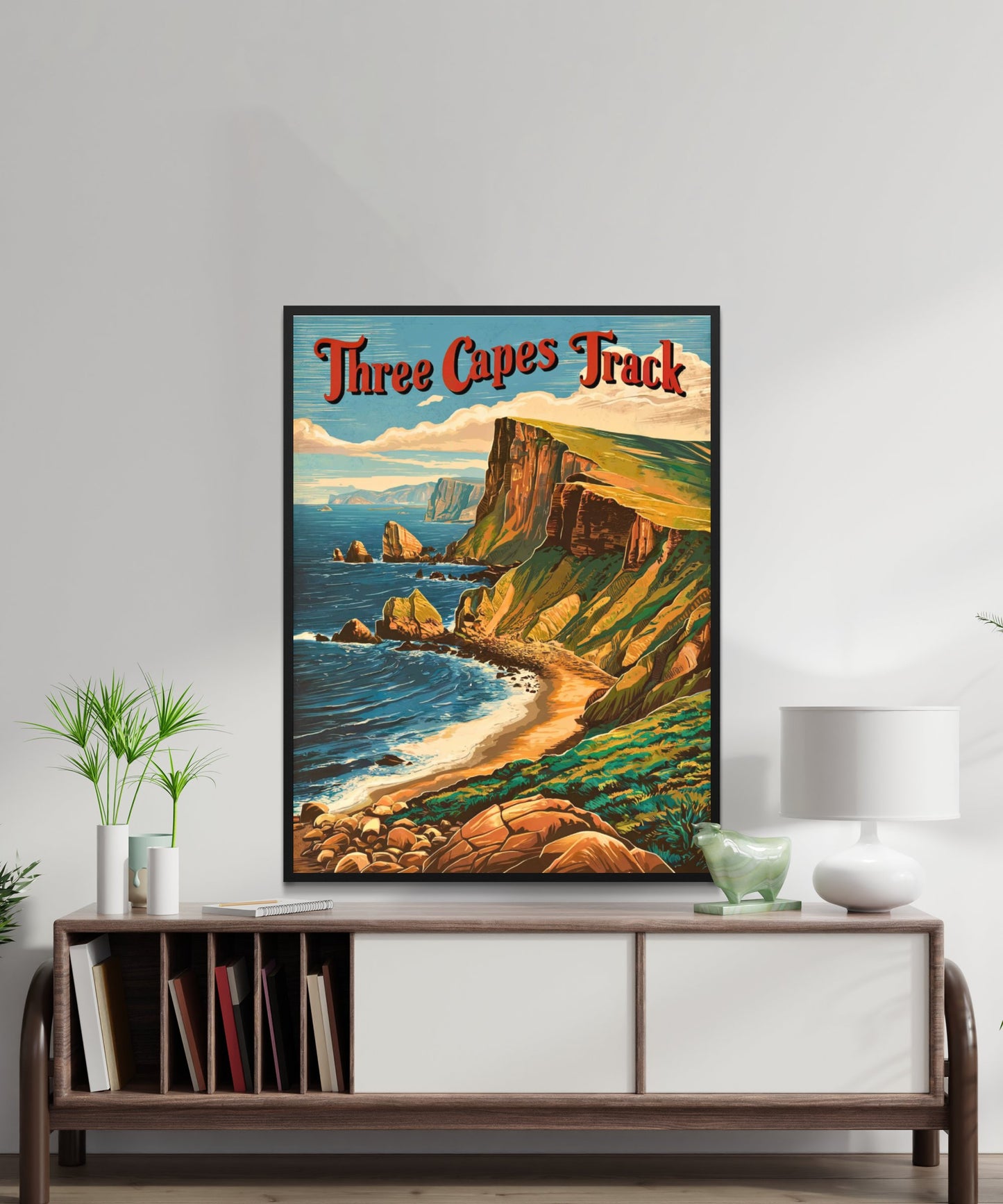 Three Capes Track Vintage Travel Poster
