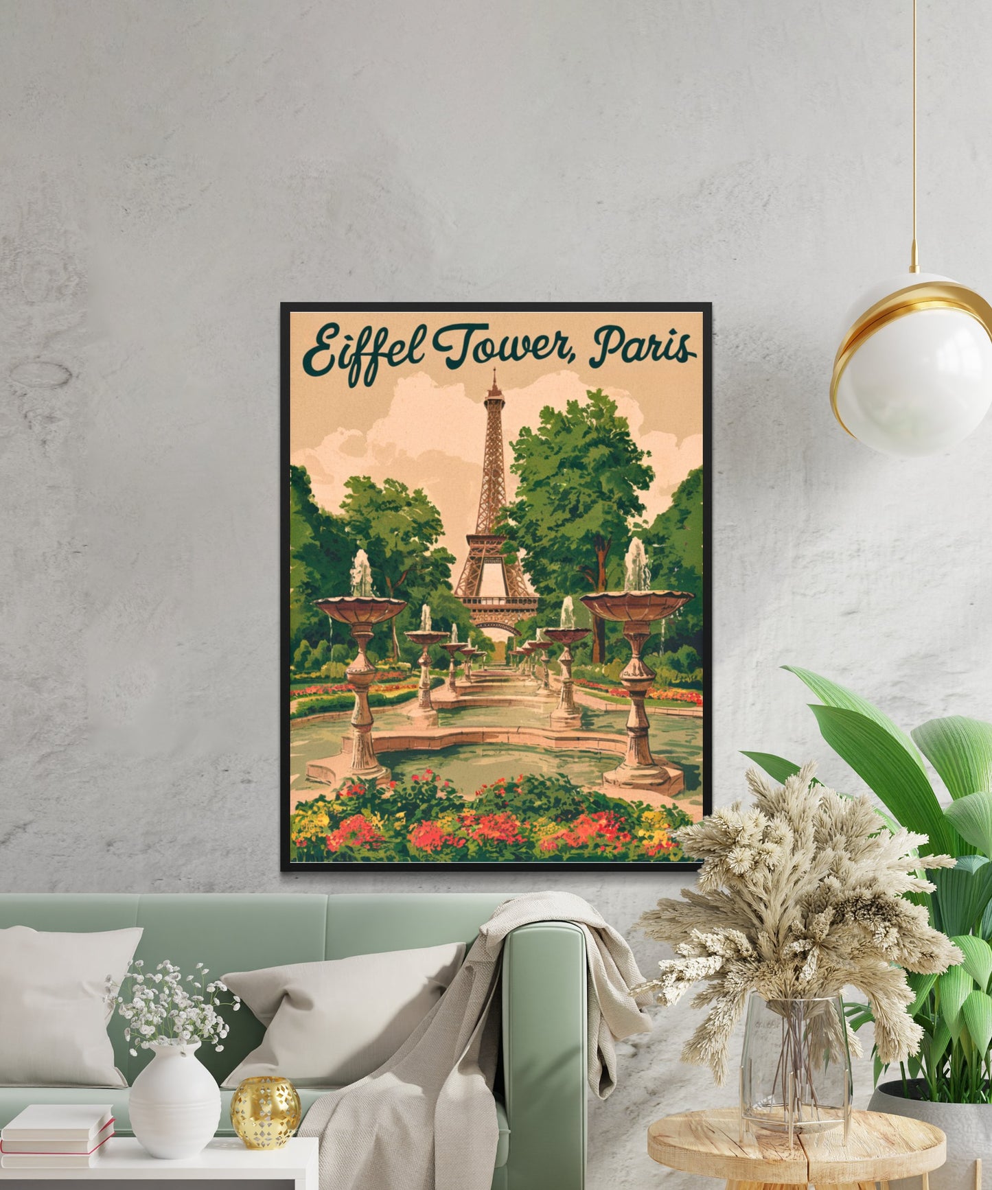 Eiffel Tower Vintage Travel Poster