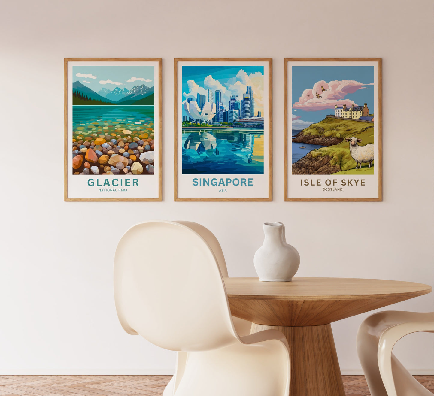 Singapore Travel Poster - Captivating Marina Bay Skyline