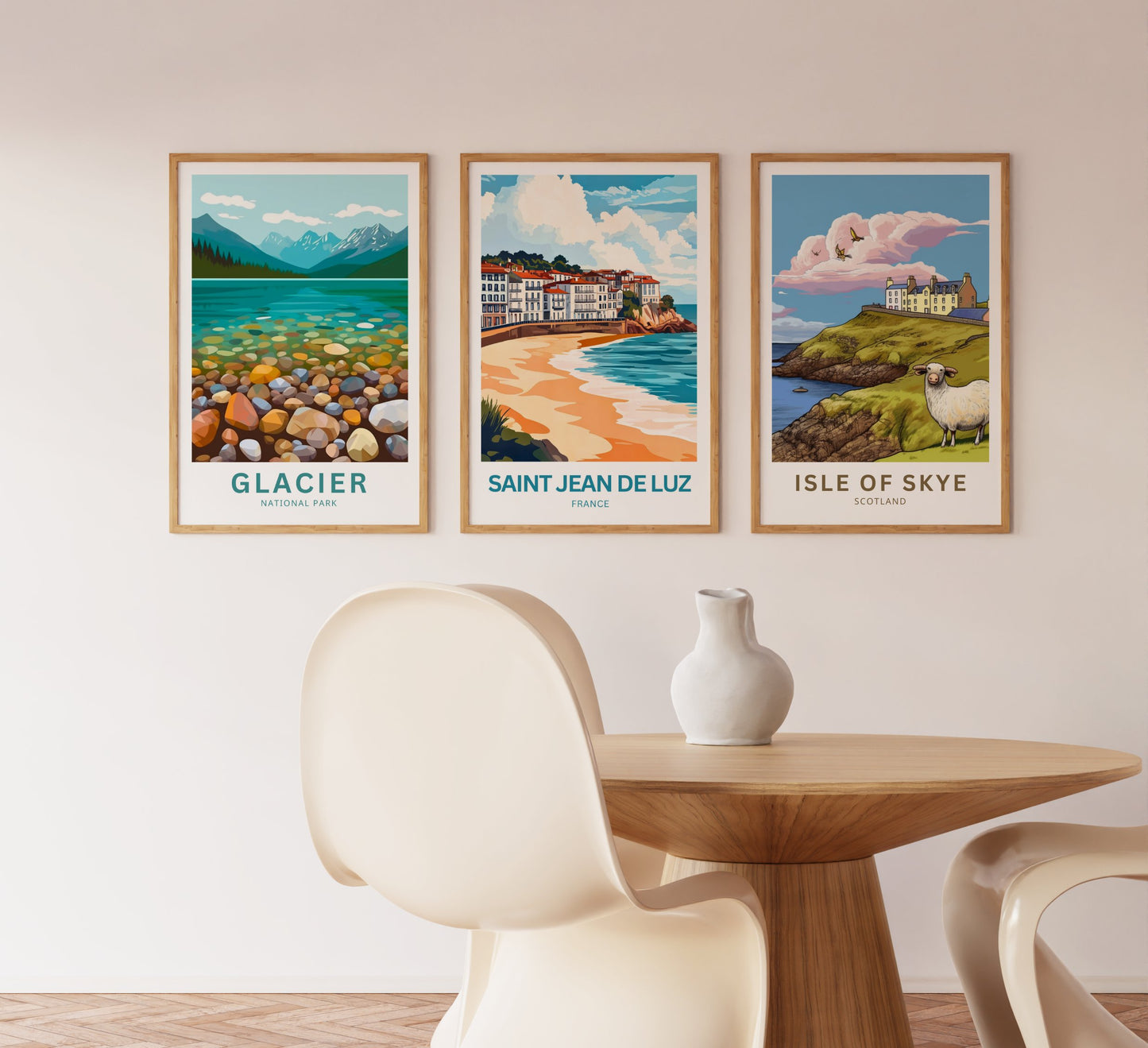 Saint-Jean-de-Luz Travel Poster - Stunning Seaside France Town View