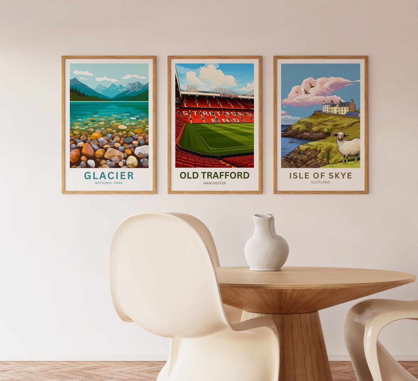 Old Trafford Travel Poster- Home of the Reds
