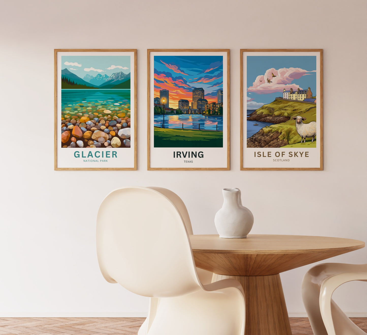 Las Colinas Irving, Texas Travel Poster - Skyline