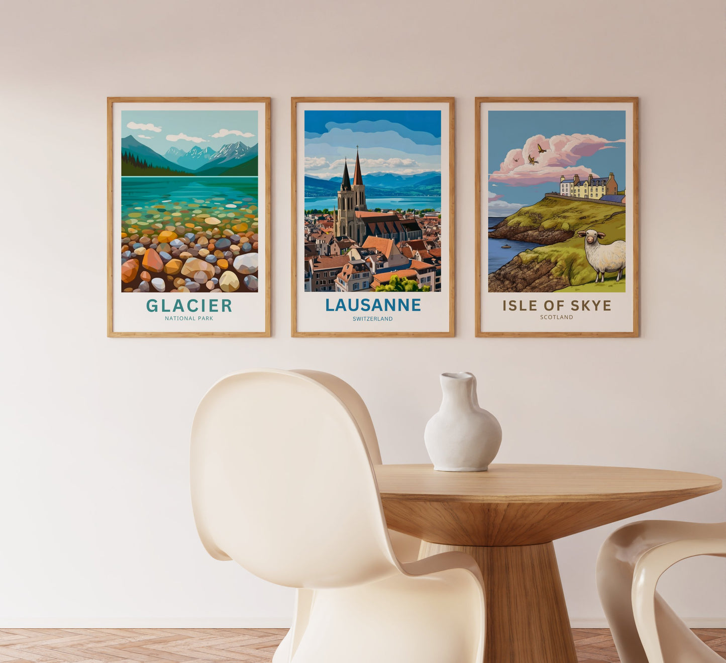 Lausanne Travel Poster- Jewel of Lake Geneva