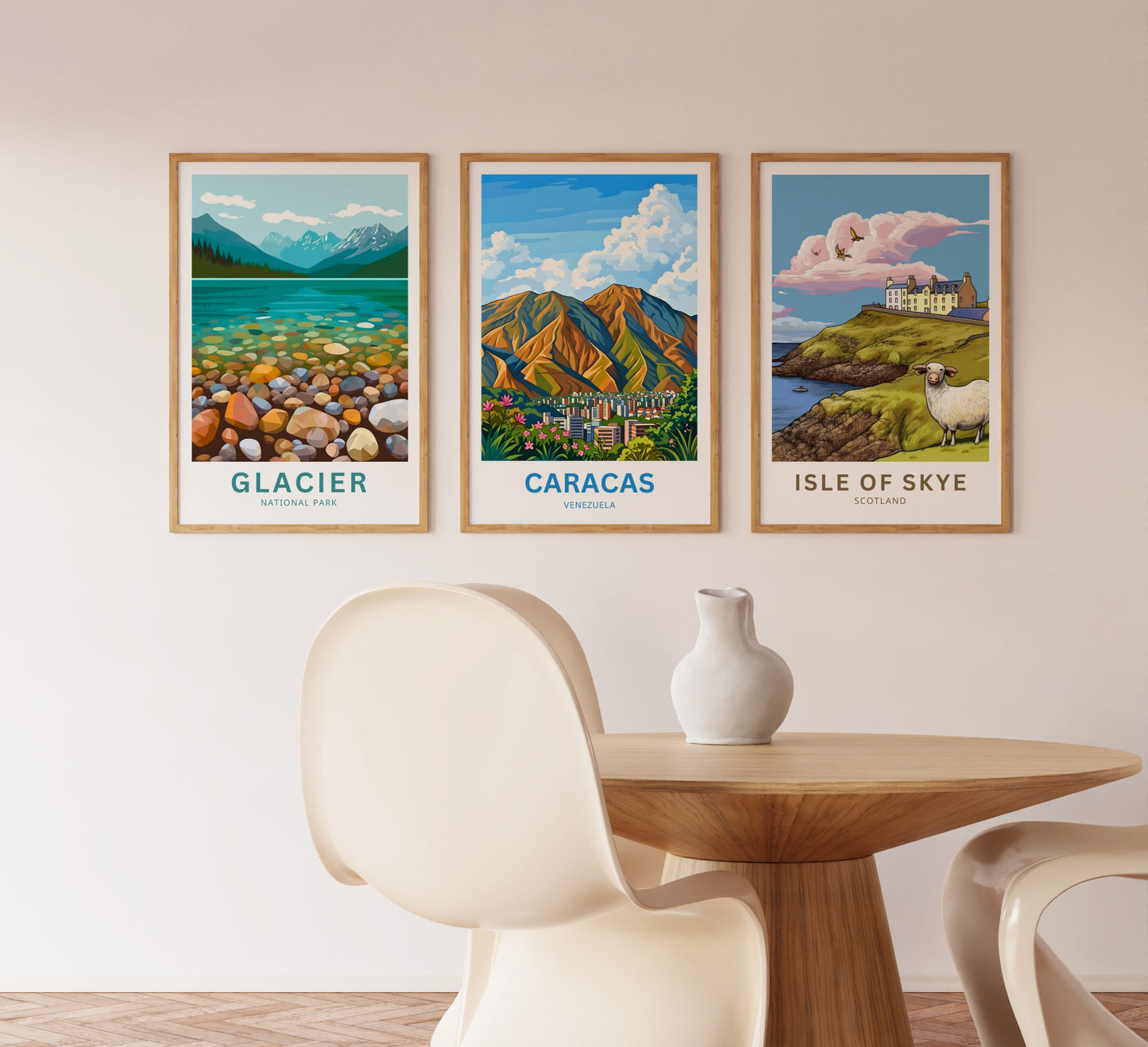 Caracas Travel Poster - Venenzuela Mountain View