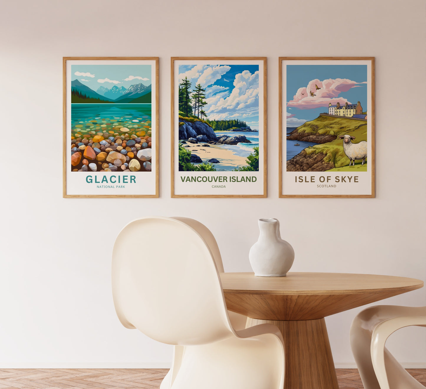Vancouver Island Travel Poster - Between Tides and Trees