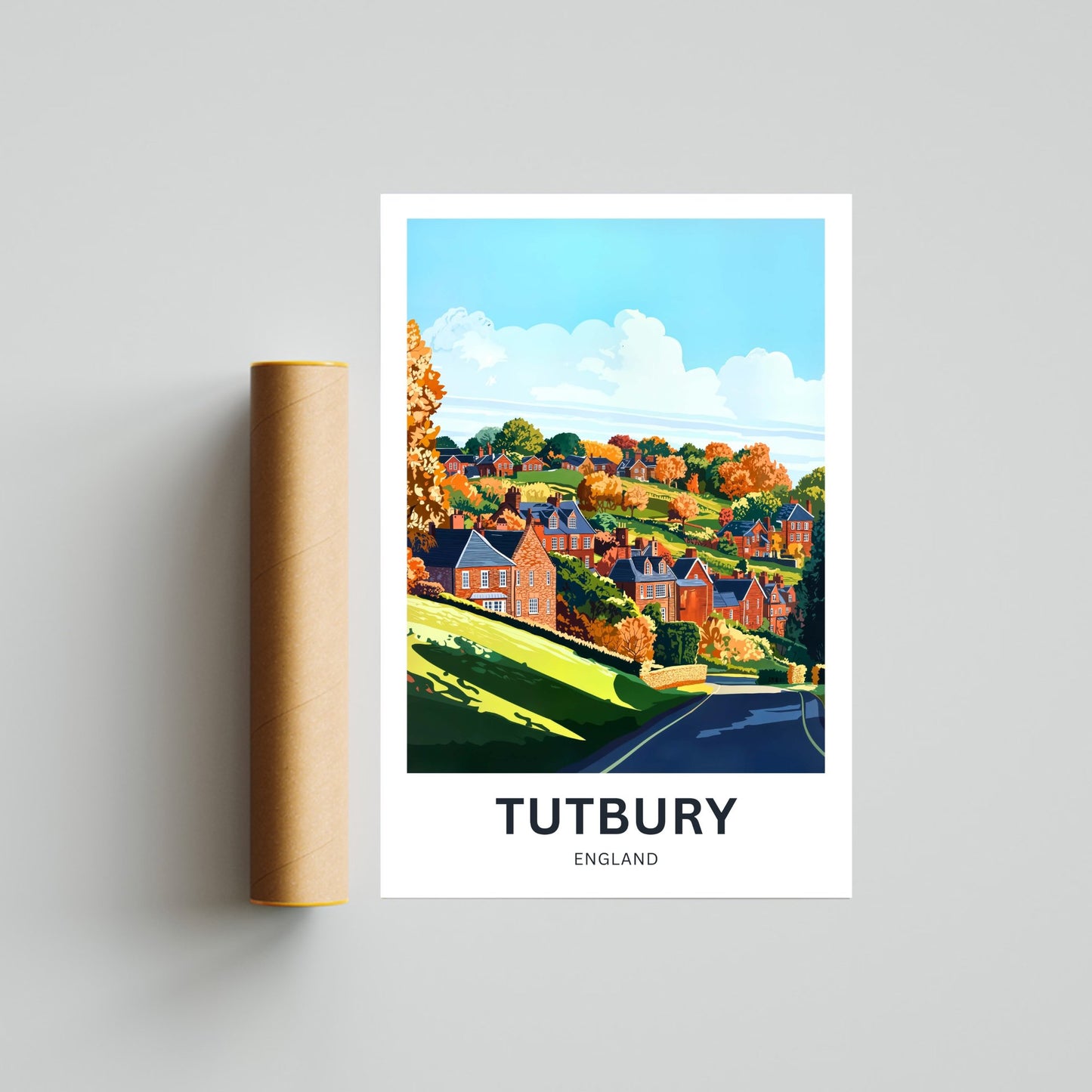 Tutbury Travel Poster - England
