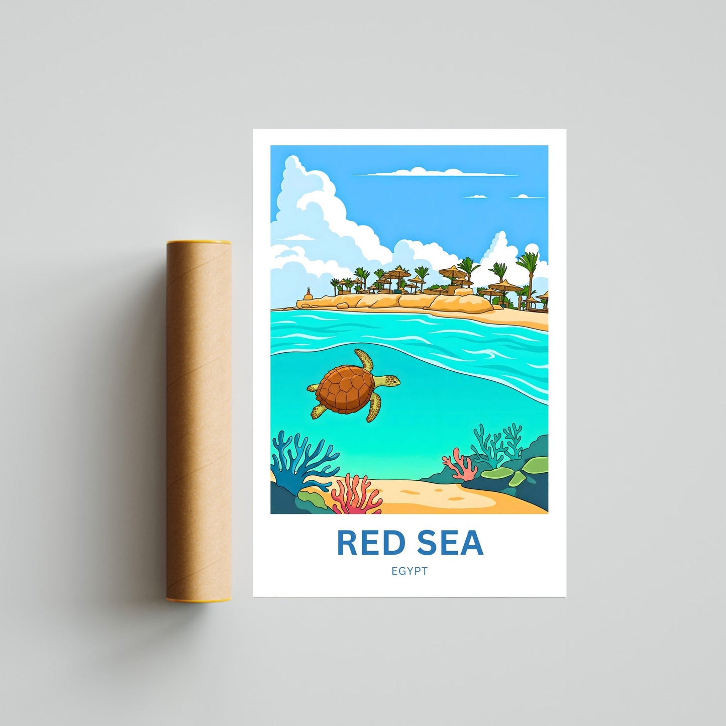 Red Sea Travel Poster - Ocean Secrets