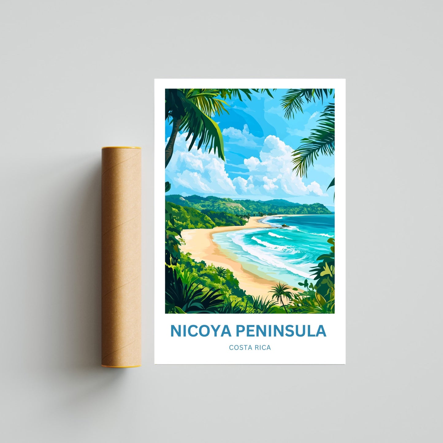 Nicoya Peninsula Travel Poster - Costa Rica