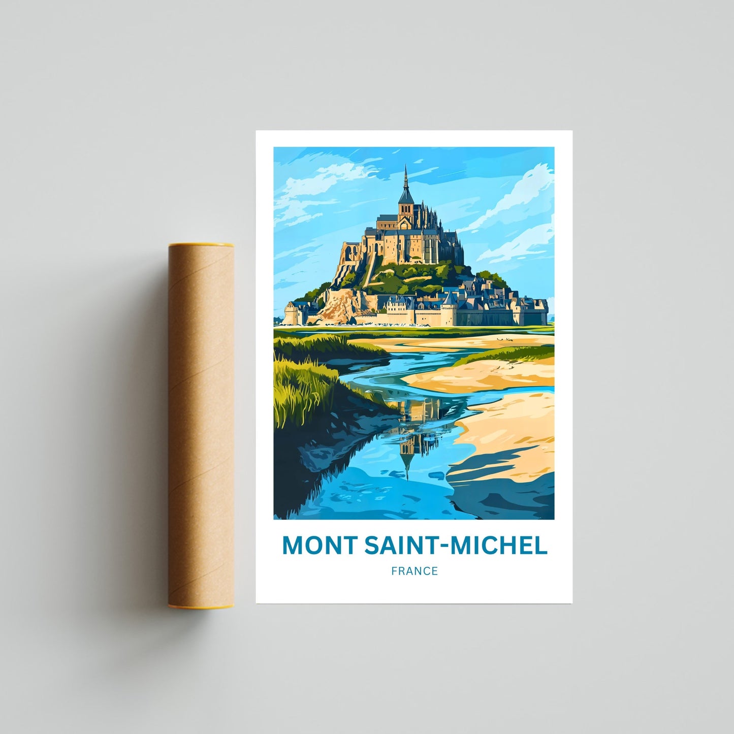 Mont Saint-Michel Travel Poster - Sacred Island, Timeless Wonder
