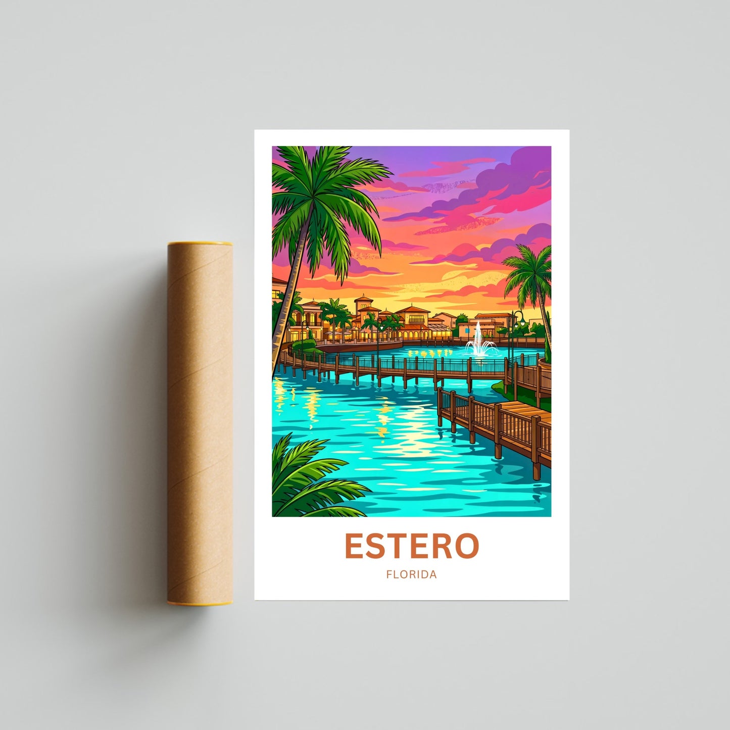 Estero Travel Poster - Florida