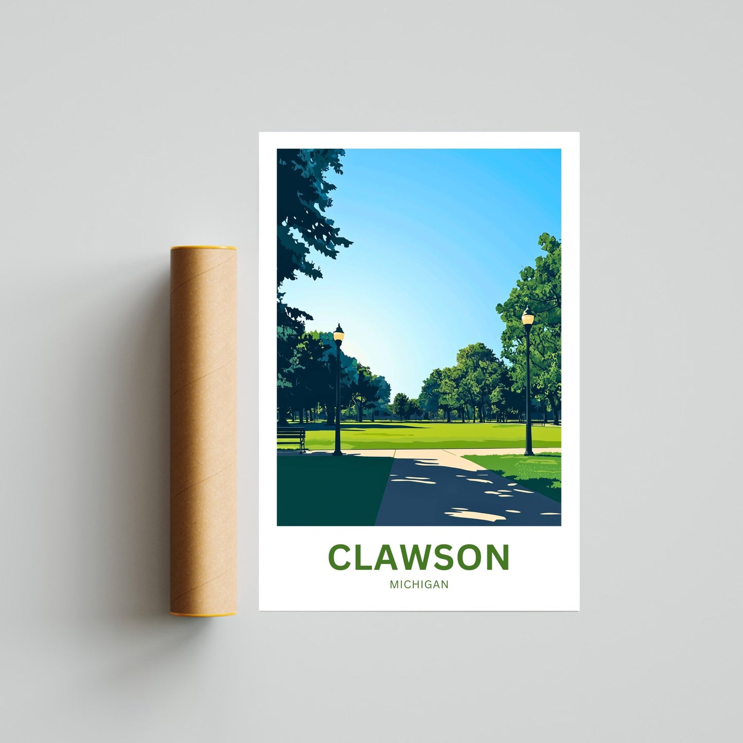 Clawson Park Travel Poster - Summer Vibes