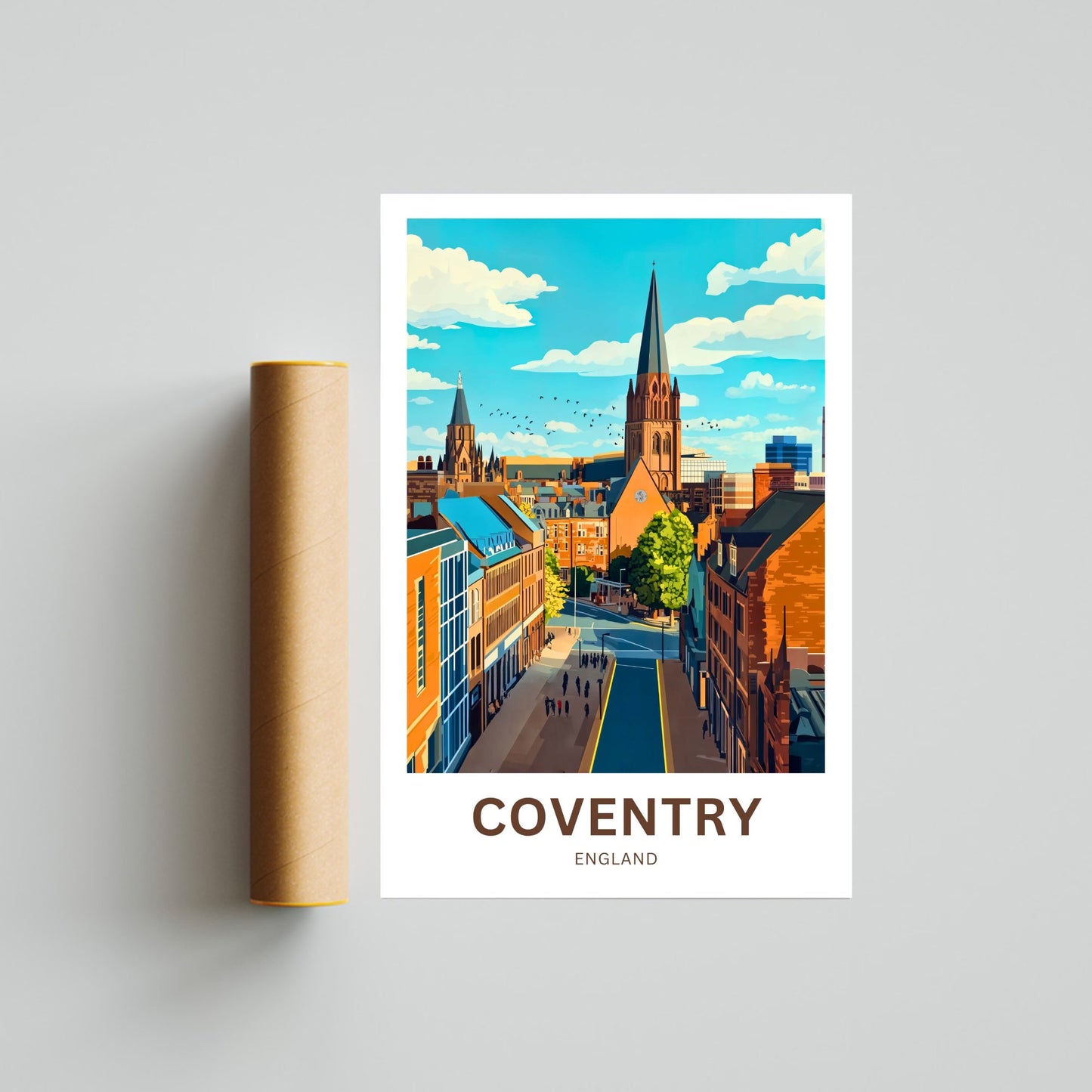 Coventry Travel Poster- City of Peace and Rebirth