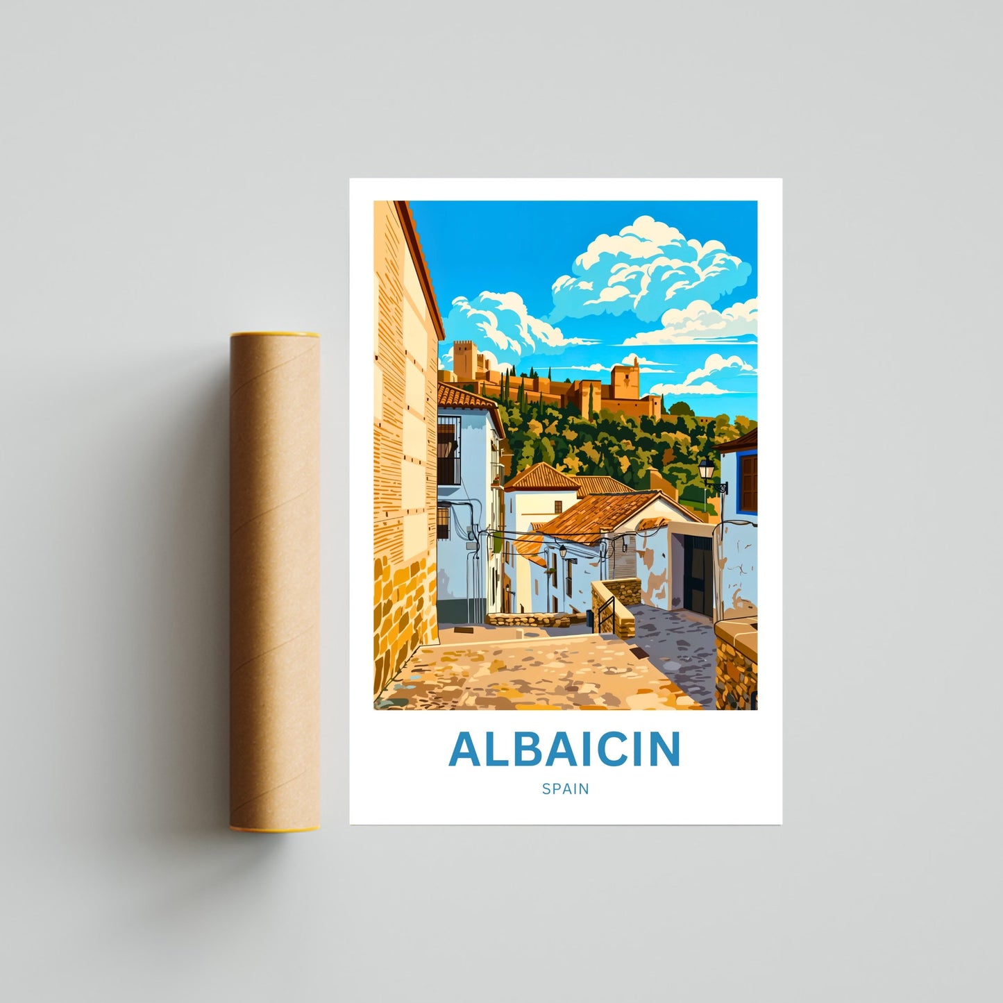 Albaicín Travel Poster - Meets the Alhambra