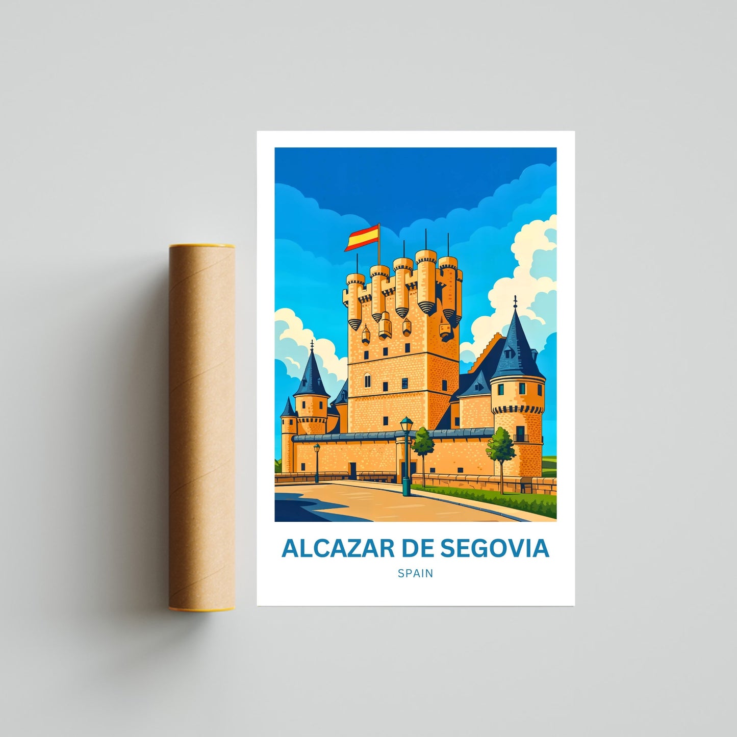 Alcázar de Segovia Travel Poster
