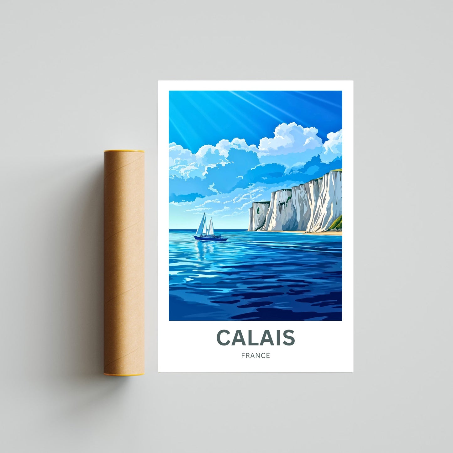 Calais Travel Poster - Coastal Breeze