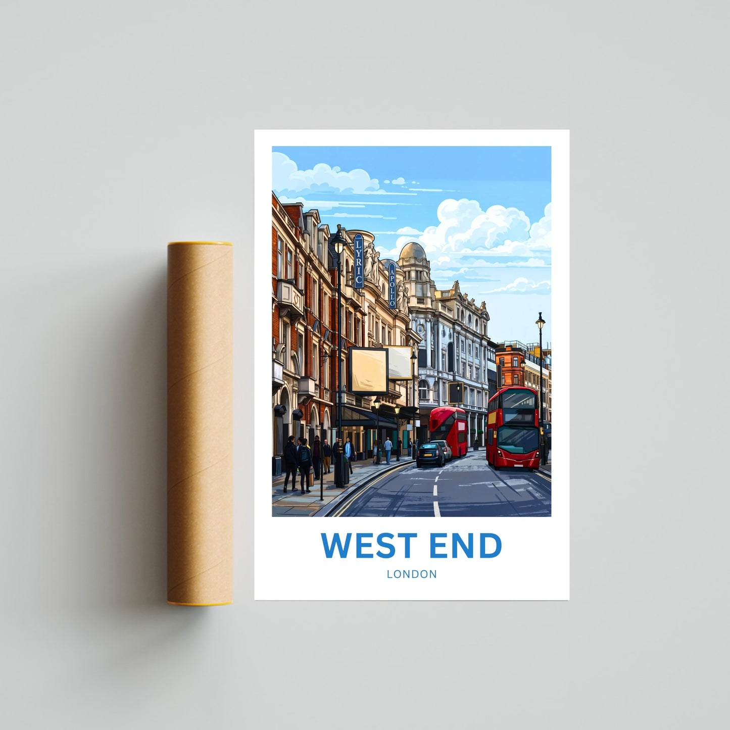 West End Theatre Travel Poster