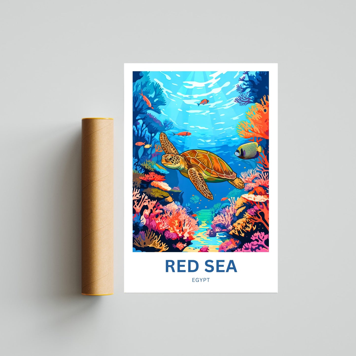 Red Sea Travel Poster - Hidden Reefs