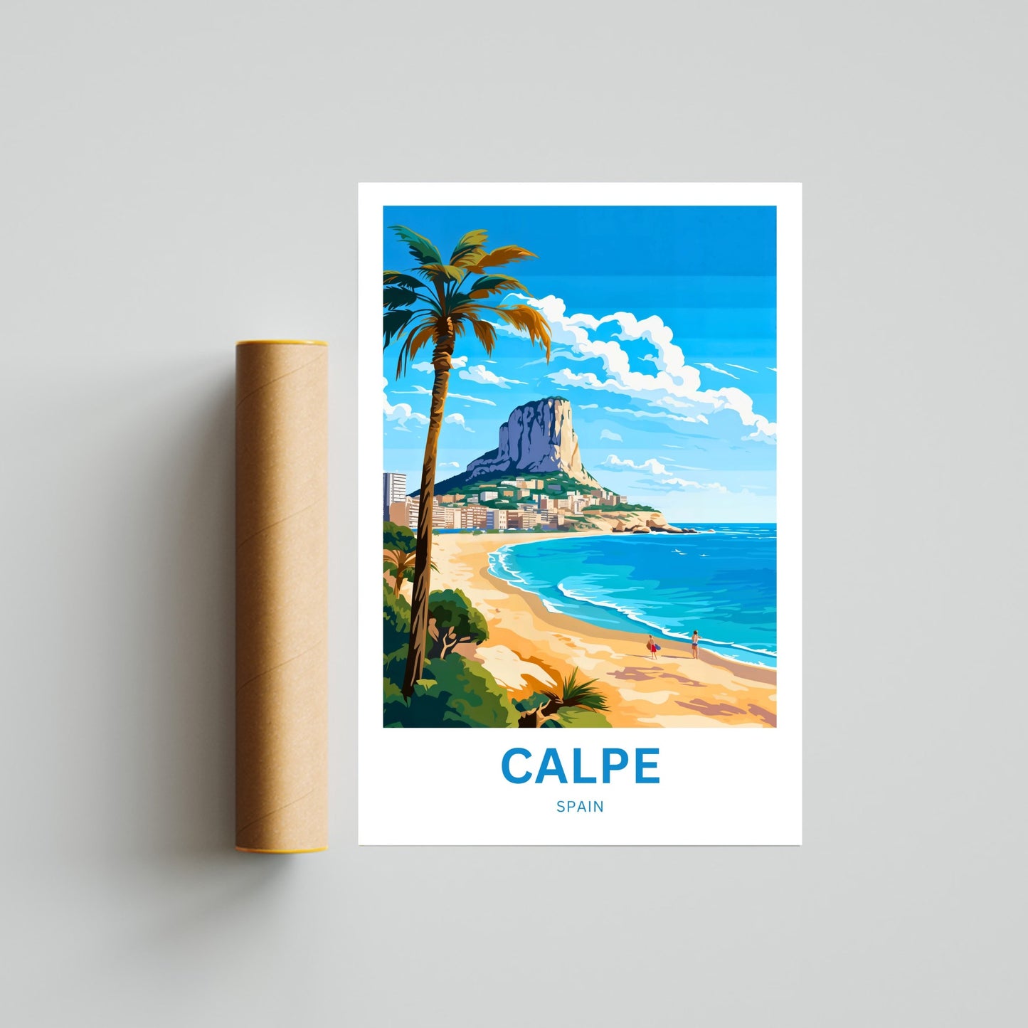 Calpe Travel Poster - Under the Watch of Peñón de Ifach