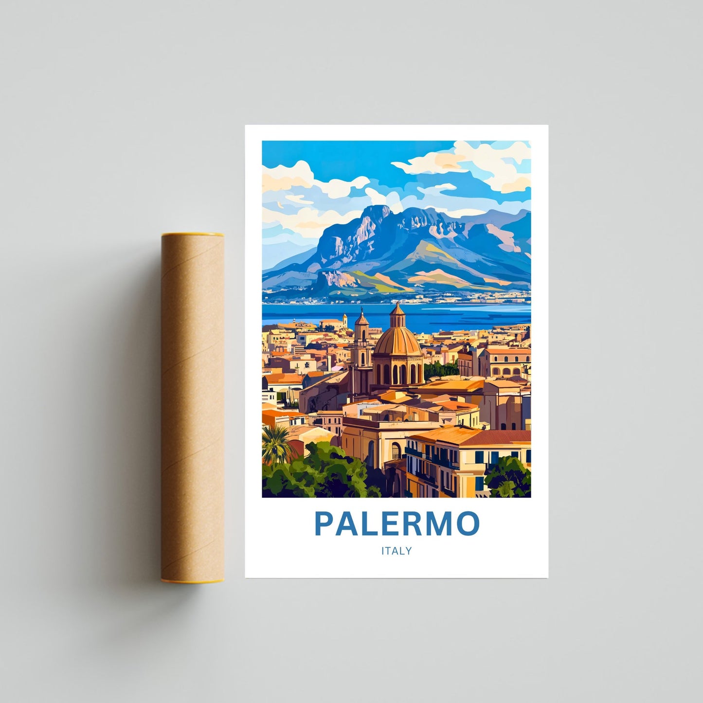 Palermo Travel Poster- Heart of Sicily