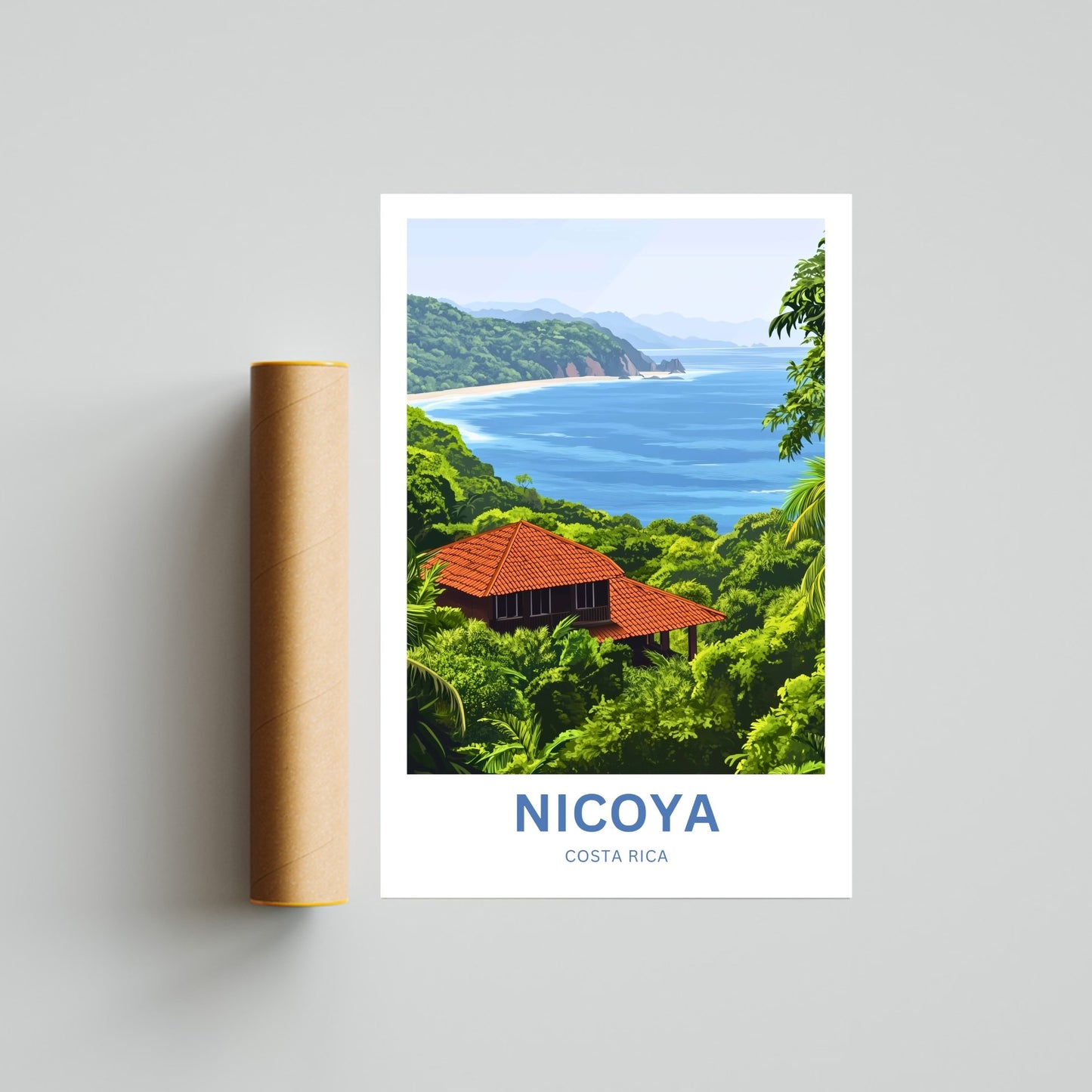 Nicoya, Costa Rica Travel Poster -Jungle to Sea