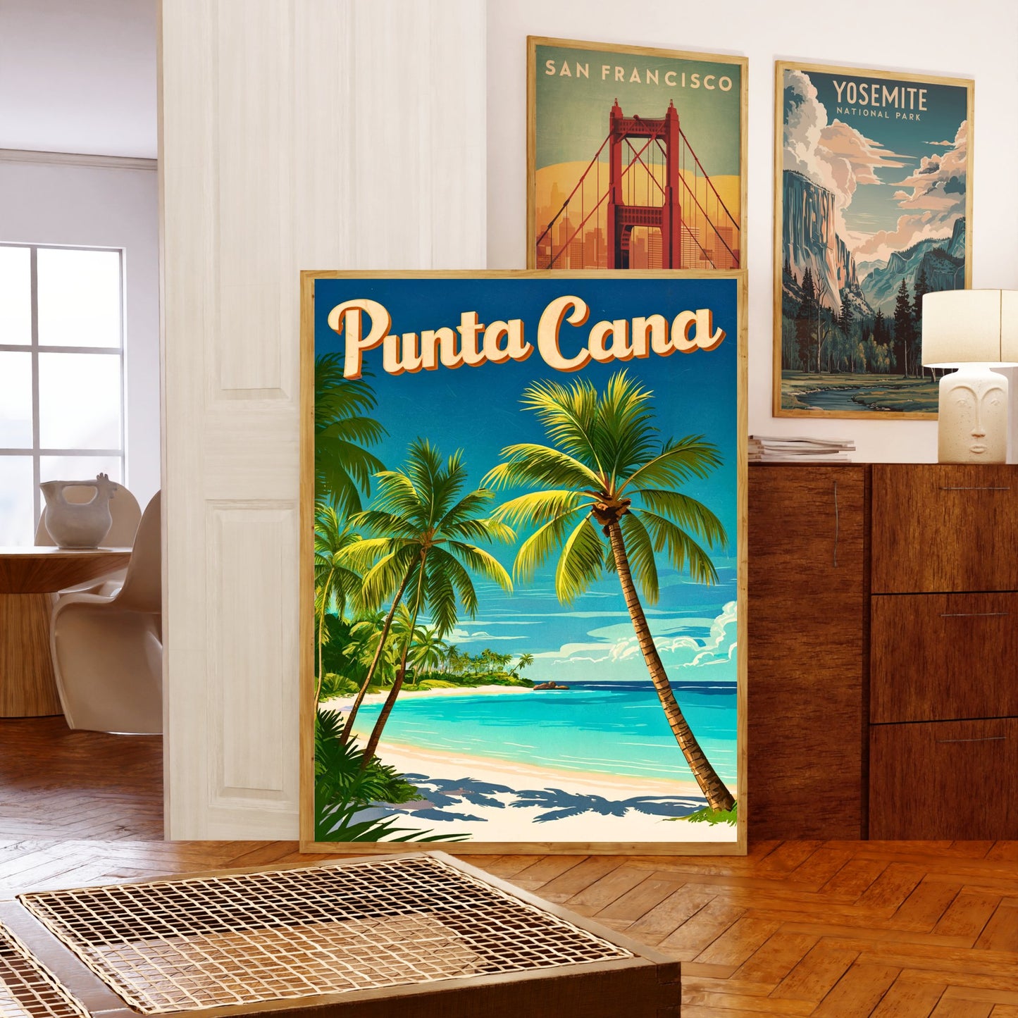 Punta Cana Vintage Travel Poster - Island Paradise in Dominican Republic