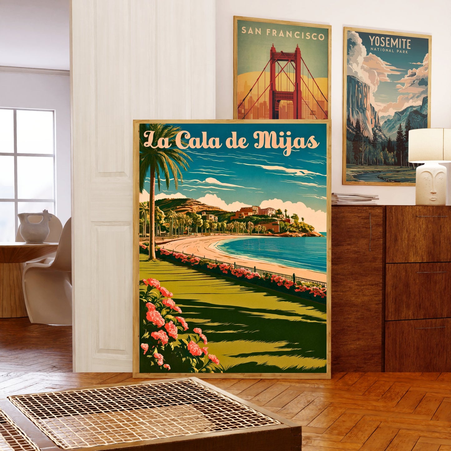 La Cala de Mijas Vintage Travel Poster - Golden Shores of La Cala