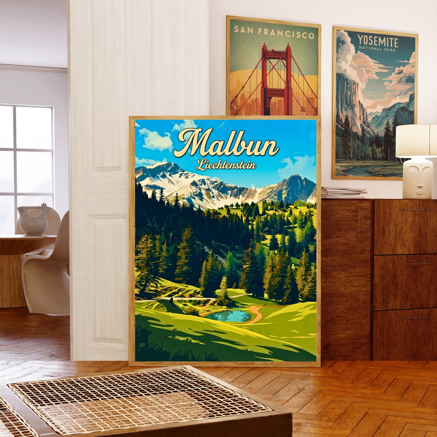 Malbun Vintage Travel Poster - Nature Escape