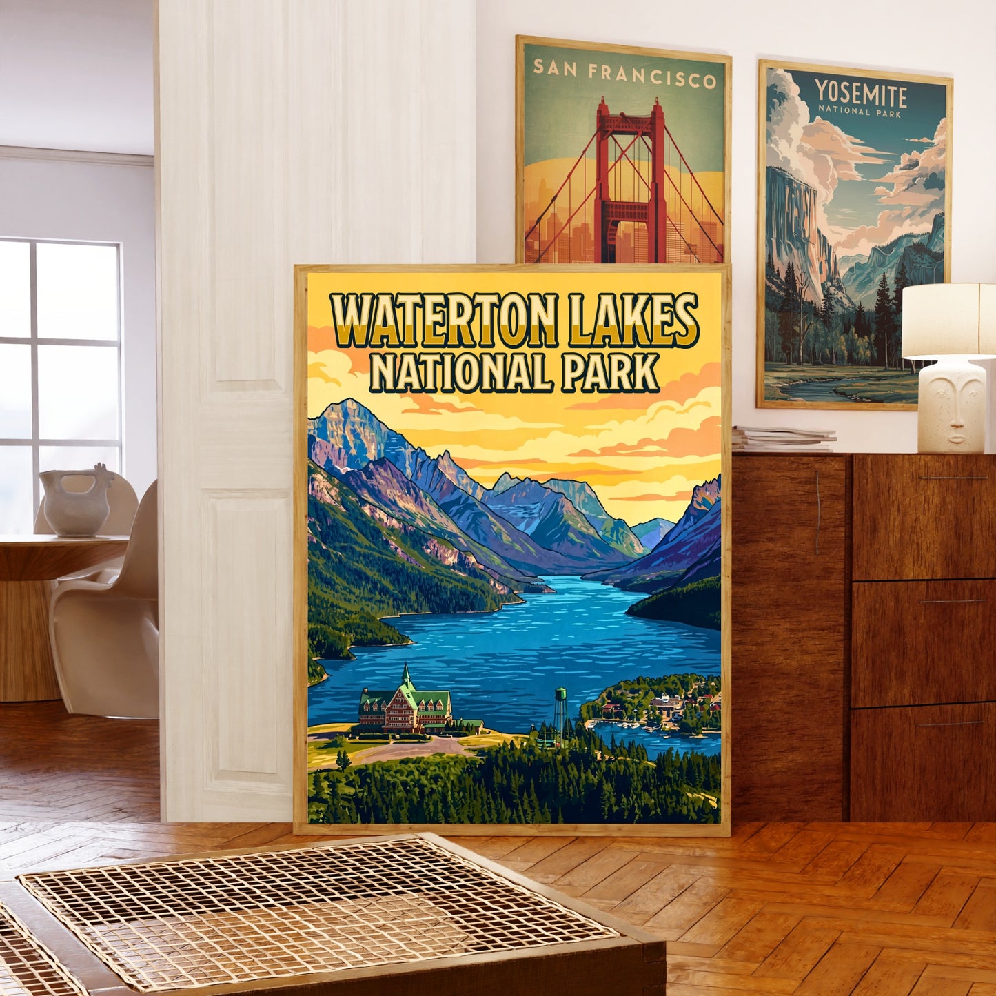 Waterton Lakes National Park Vintage Travel Poster- Spirit of Waterton