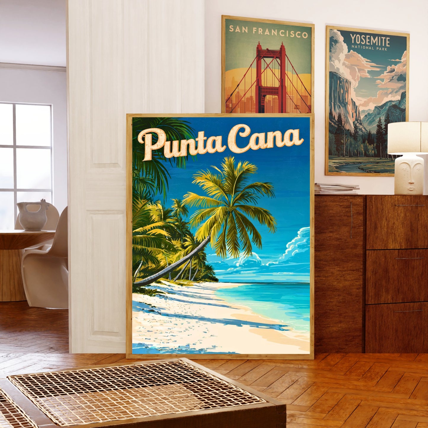 Punta Cana Vintage Travel Poster - Stunning Beach Shore