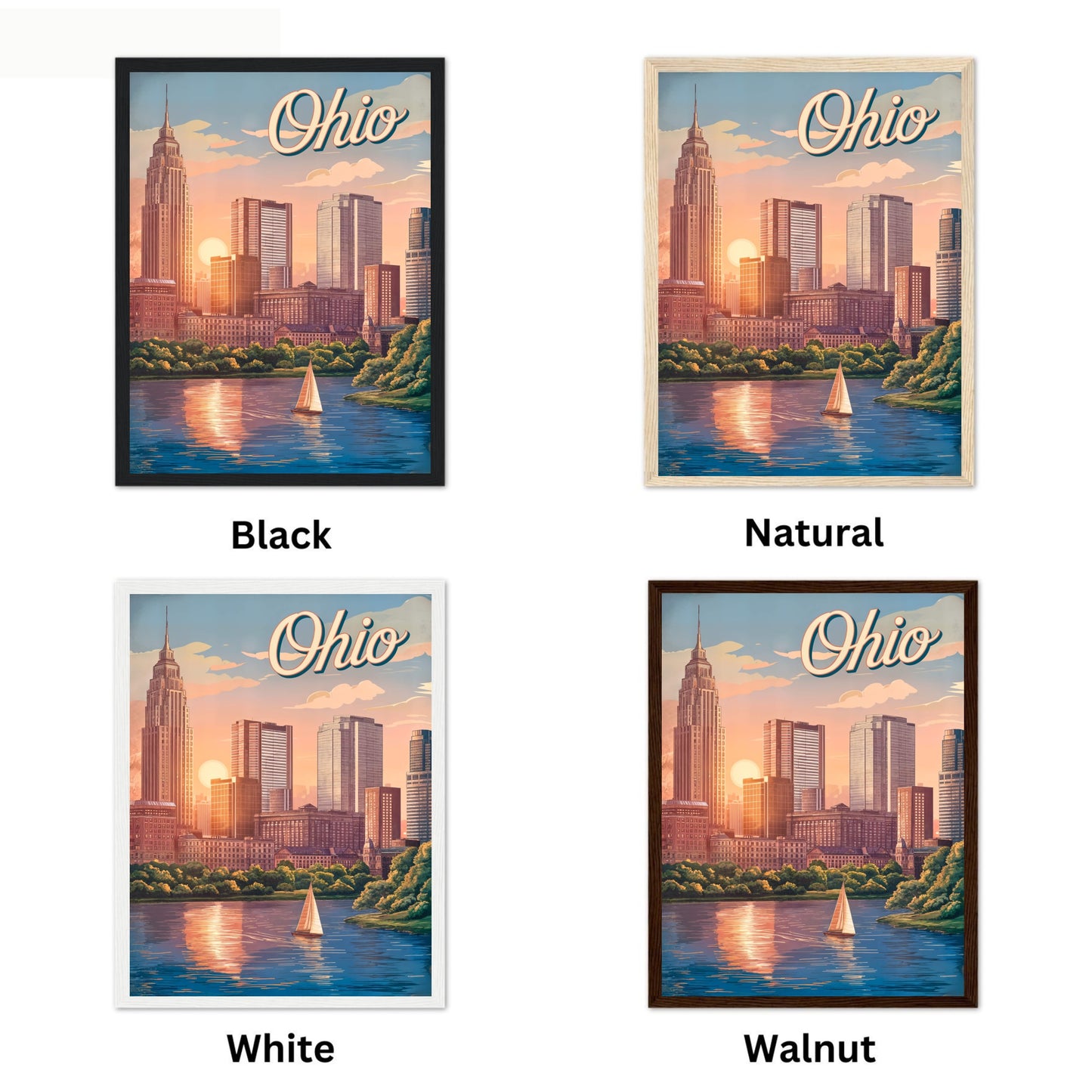 Ohio Vintage Travel Poster - City of Steel and Shorelines