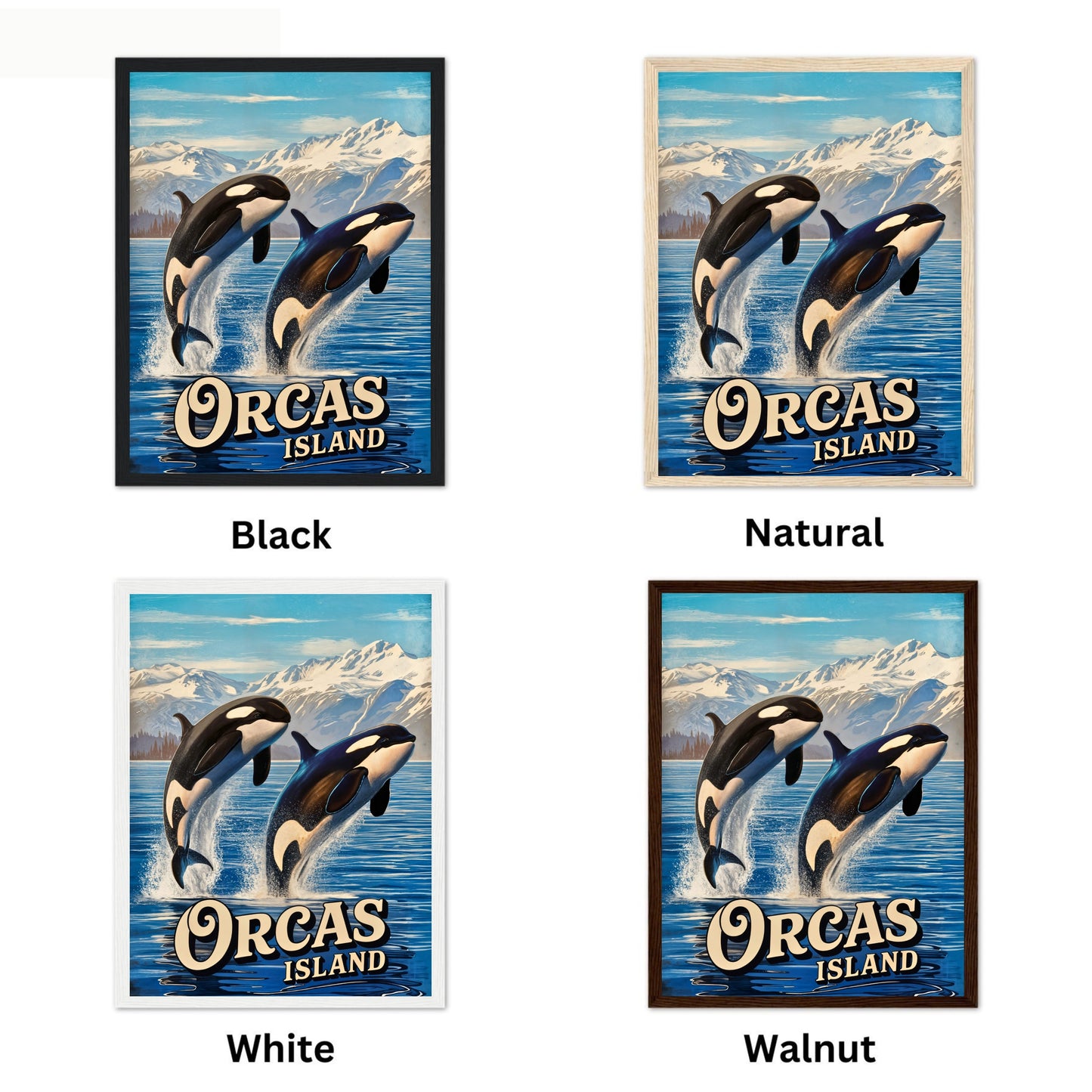 Orcas Island Vintage Travel Poster - Island Serenity
