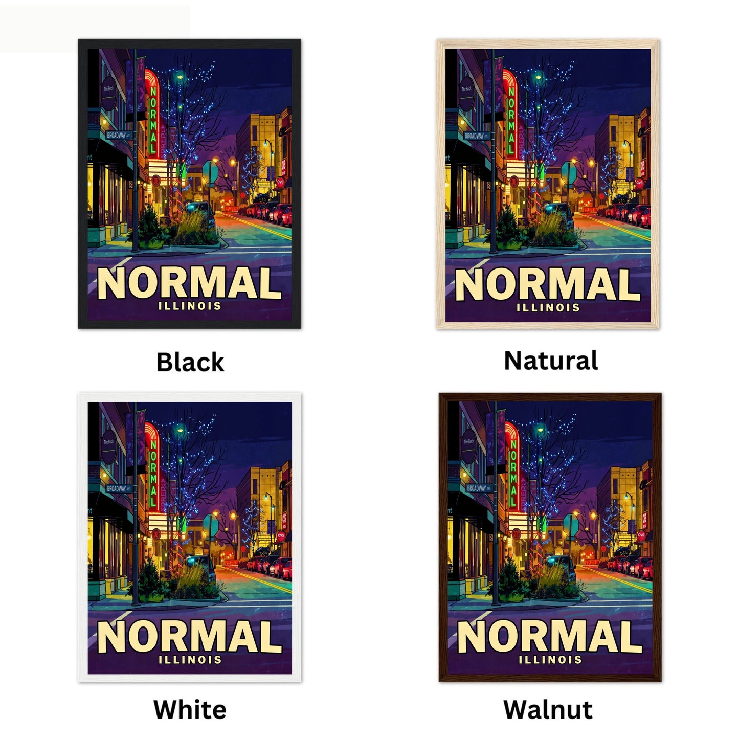 Normal, Illinois Vintage Travel Poster