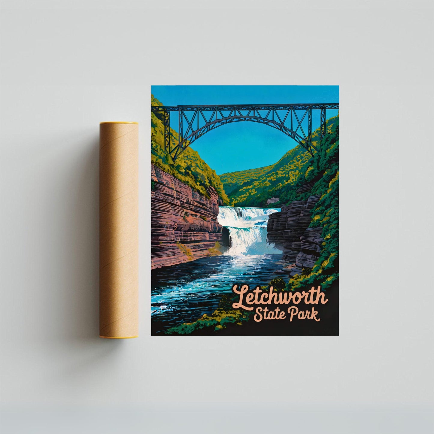 Letchworth State Park Vintage Travel Poster - New York